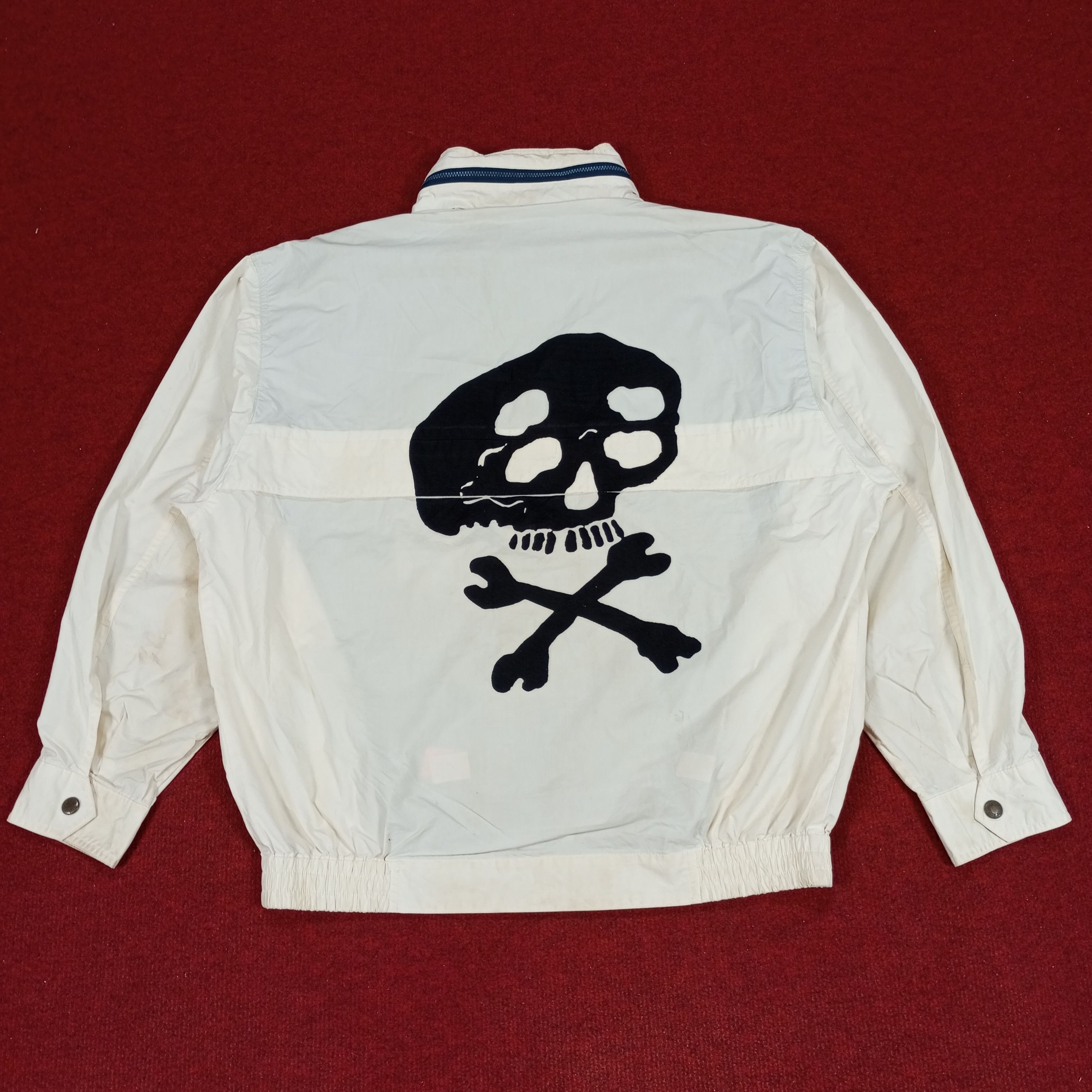 Burberry × Vintage Burberrys Skulls Design Custom Art Windbreaker Jacket Size US L / EU 52-54 / 3 - 1 Thumbnail