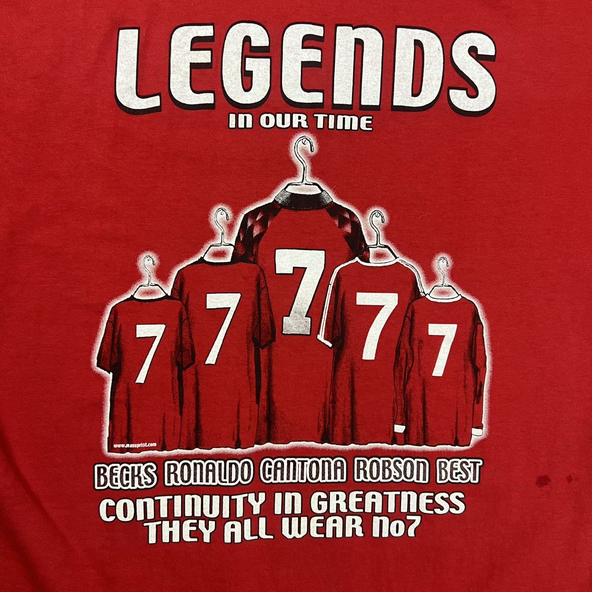 Other Rare! Eric Cantona Legends In Our Time Ronaldo 7 Jersey 90s Size US L / EU 52-54 / 3 - 20 Thumbnail