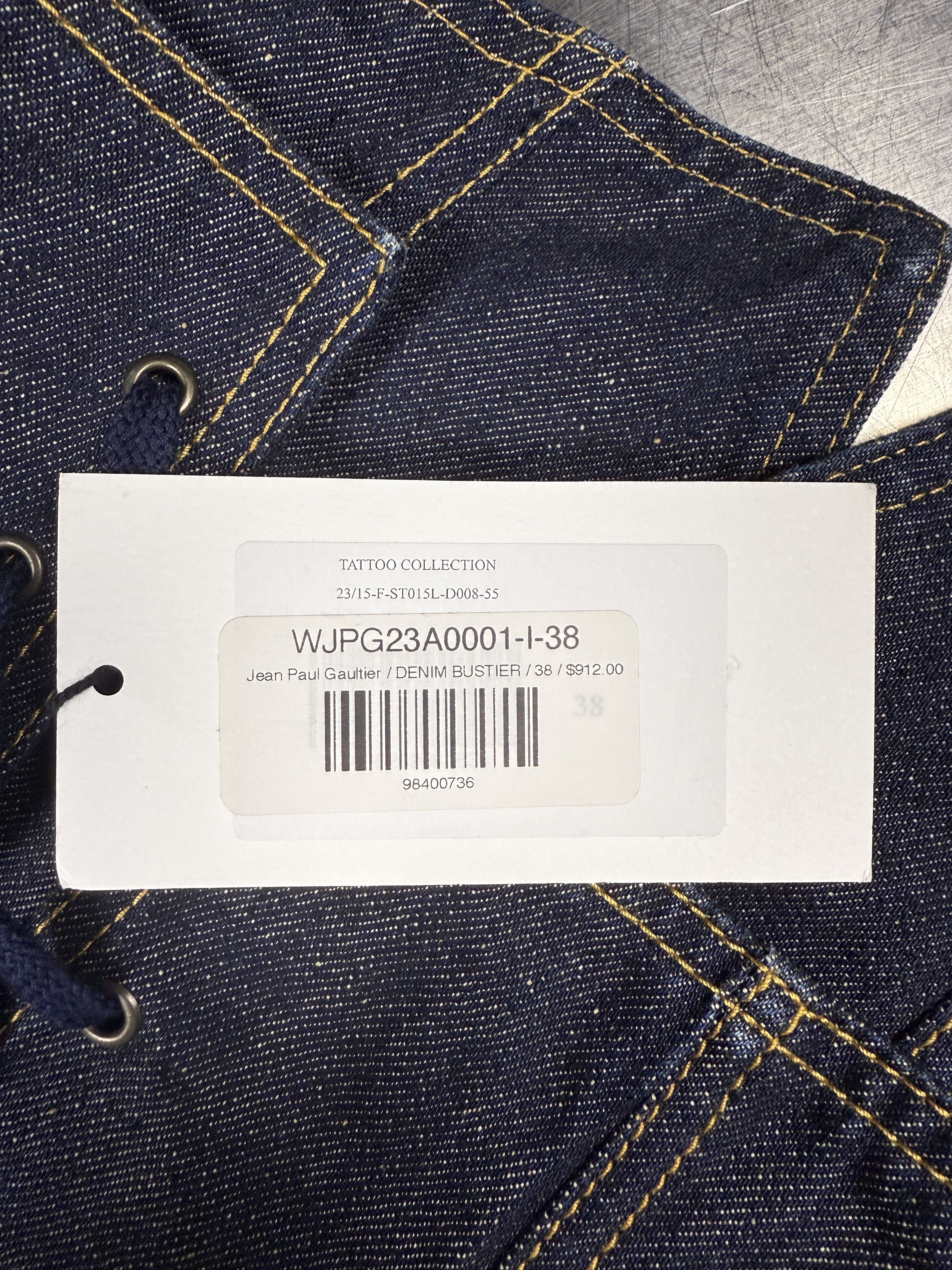 Jean Paul Gaultier $912 Jean Paul Gaultier Denim Bustier Size XS / US 0-2 / IT 36-38 - 12 Thumbnail