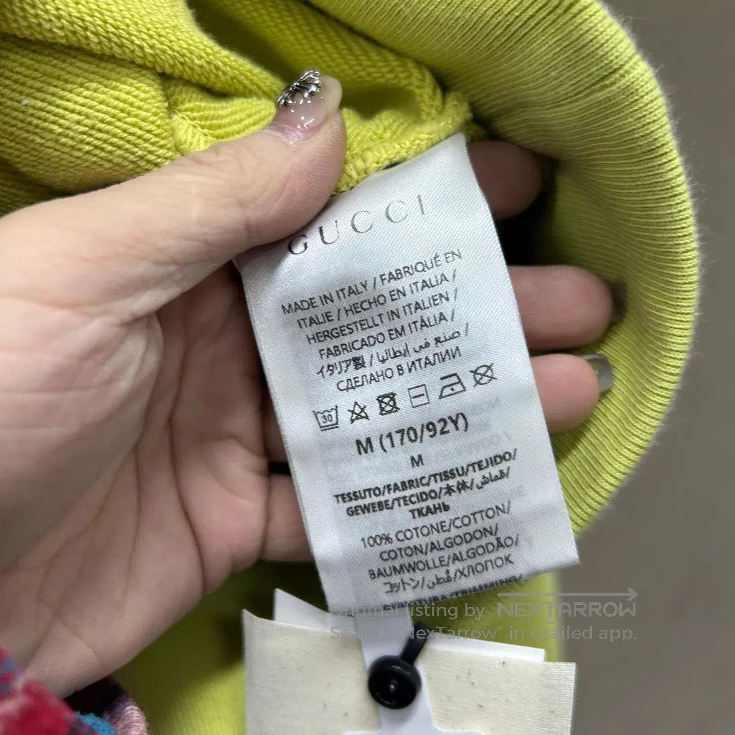 Gucci Green Oversized Cropped Sweatshirt. Size US M / EU 48-50 / 2 - 4 Thumbnail