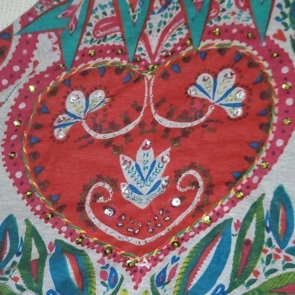 Desigual Desigual Colorful, Embroidered & Embellished Sz. S 2" Banded Size 28" / US 6 / IT 42 - 3 Thumbnail