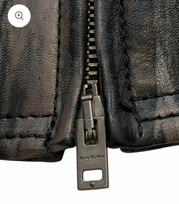 Acne Studios Creased Wrinkle Dye Lambskin Leather Cafe Jacket Size XS / US 0-2 / IT 36-38 - 5 Thumbnail