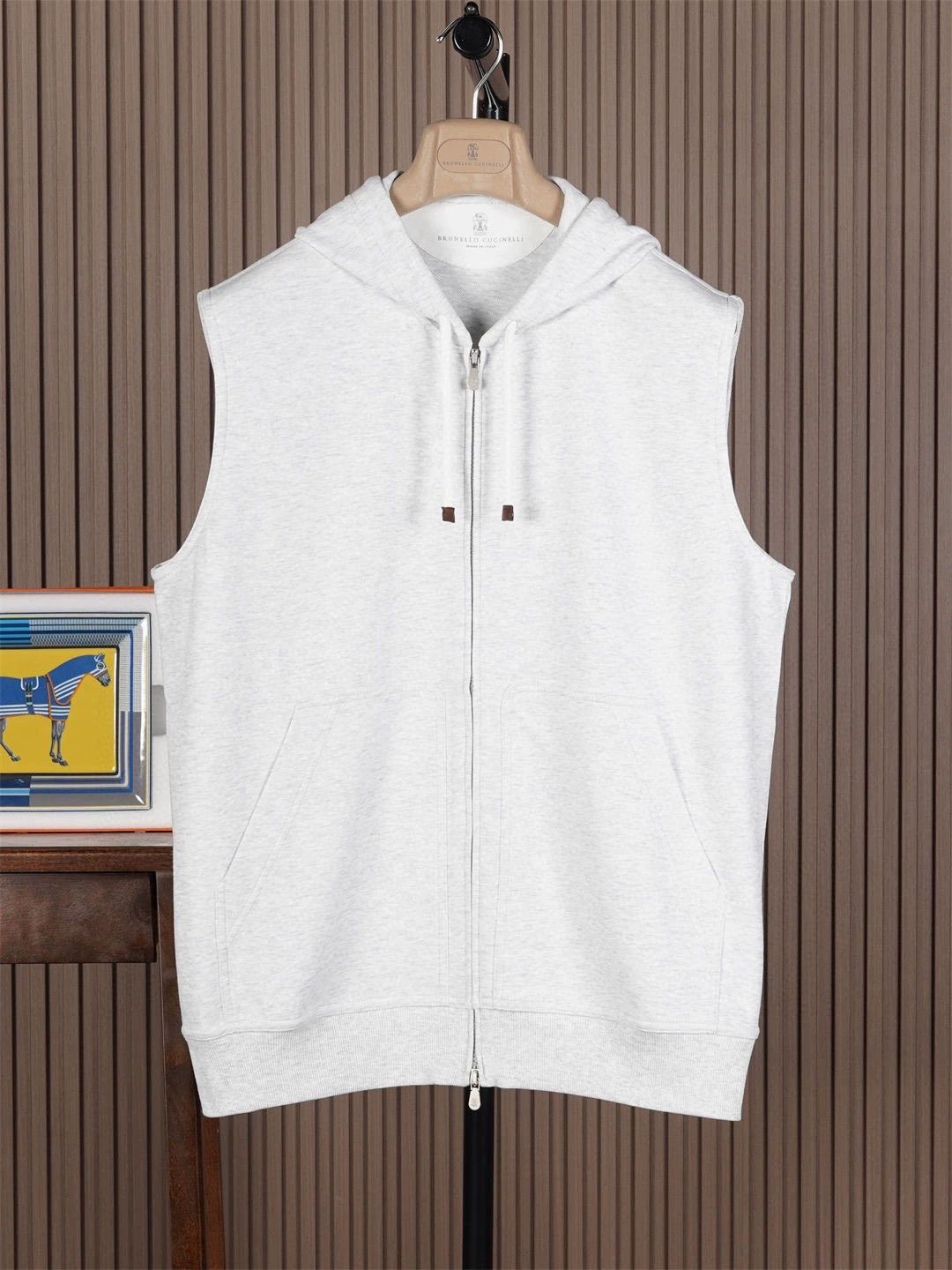 Brunello Cucinelli Brunello Cucinelli Hooded Sweatshirt Vest - dmc Size US M / EU 48-50 / 2 - 1 Thumbnail