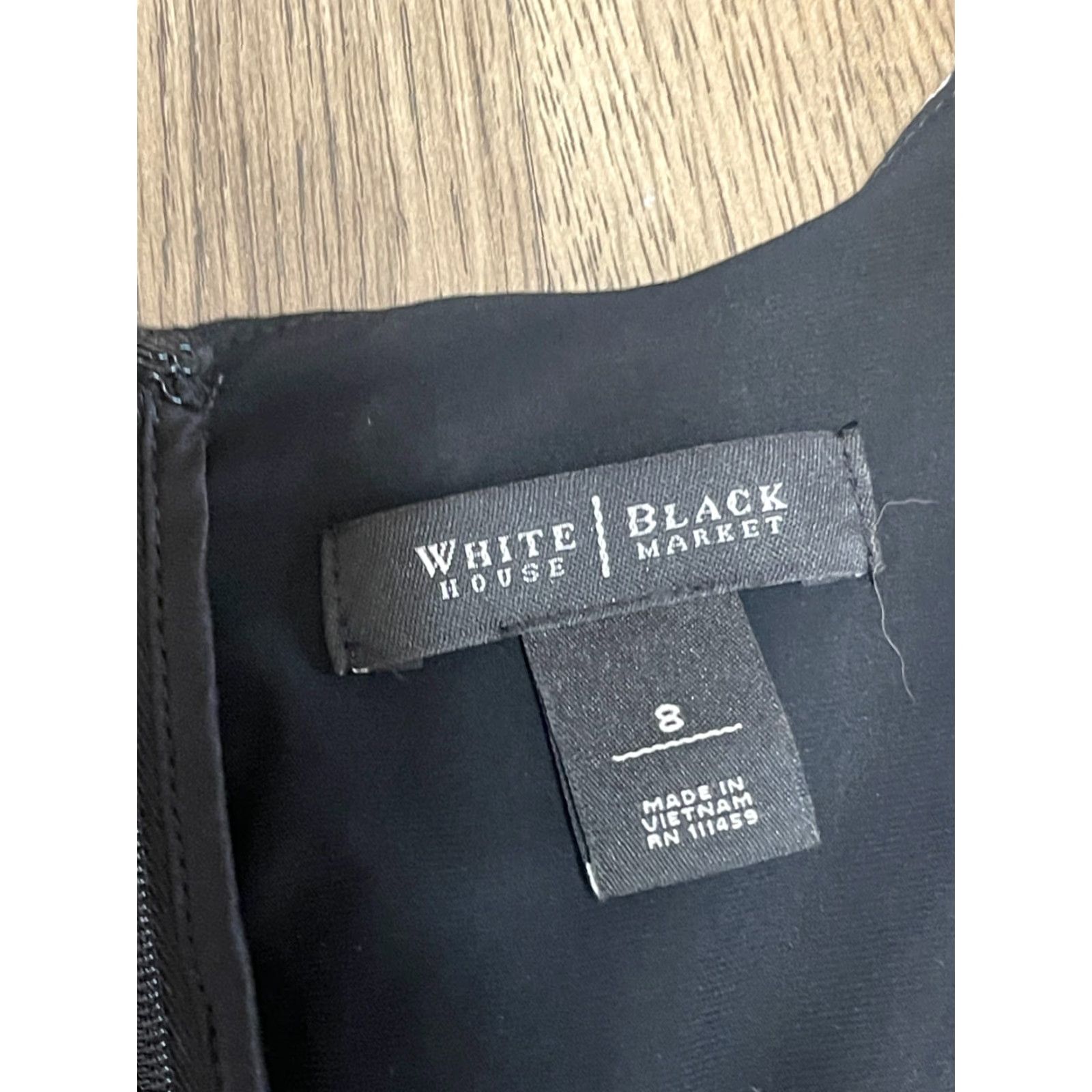 White House Black Market White House Black Market Dress Women's Size 8 Black Striped V-Neck Size M / US 6-8 / IT 42-44 - 5 Thumbnail