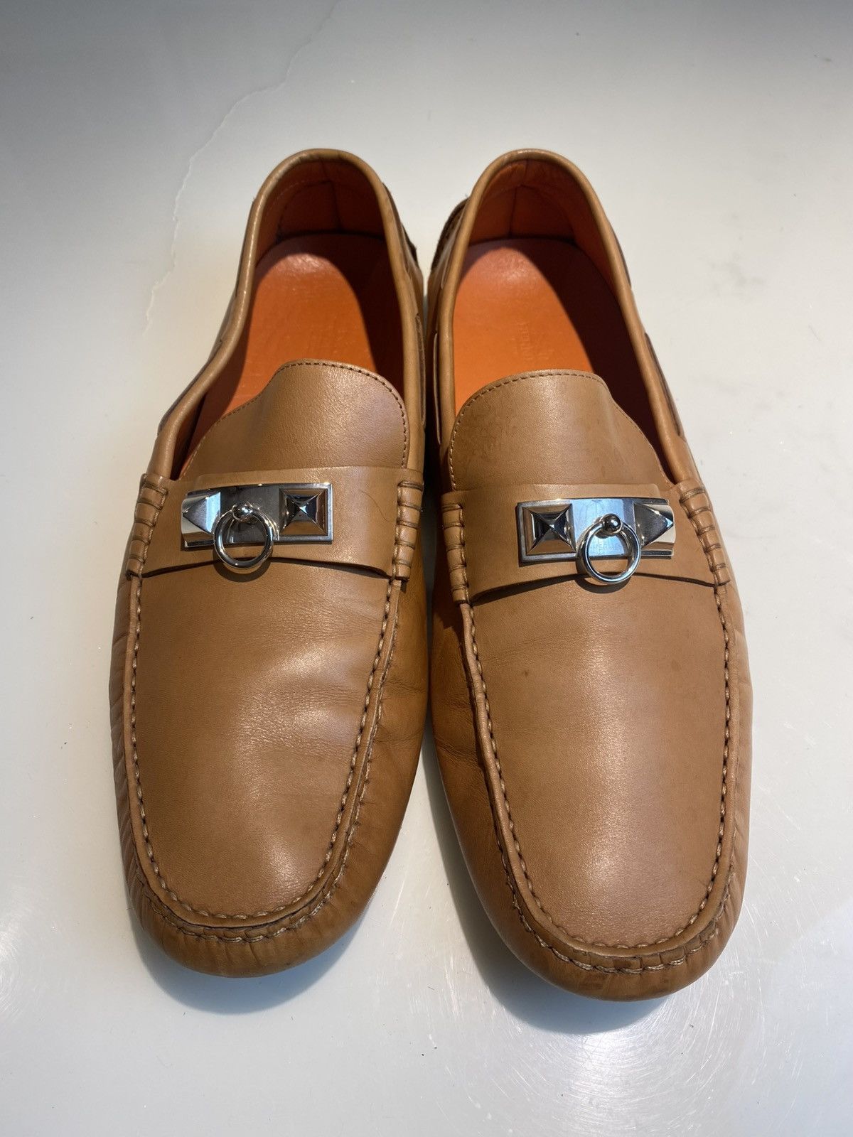 Hermes HERMES Brown IRVING LOAFERS Size US 11 / EU 44 - 4 Thumbnail