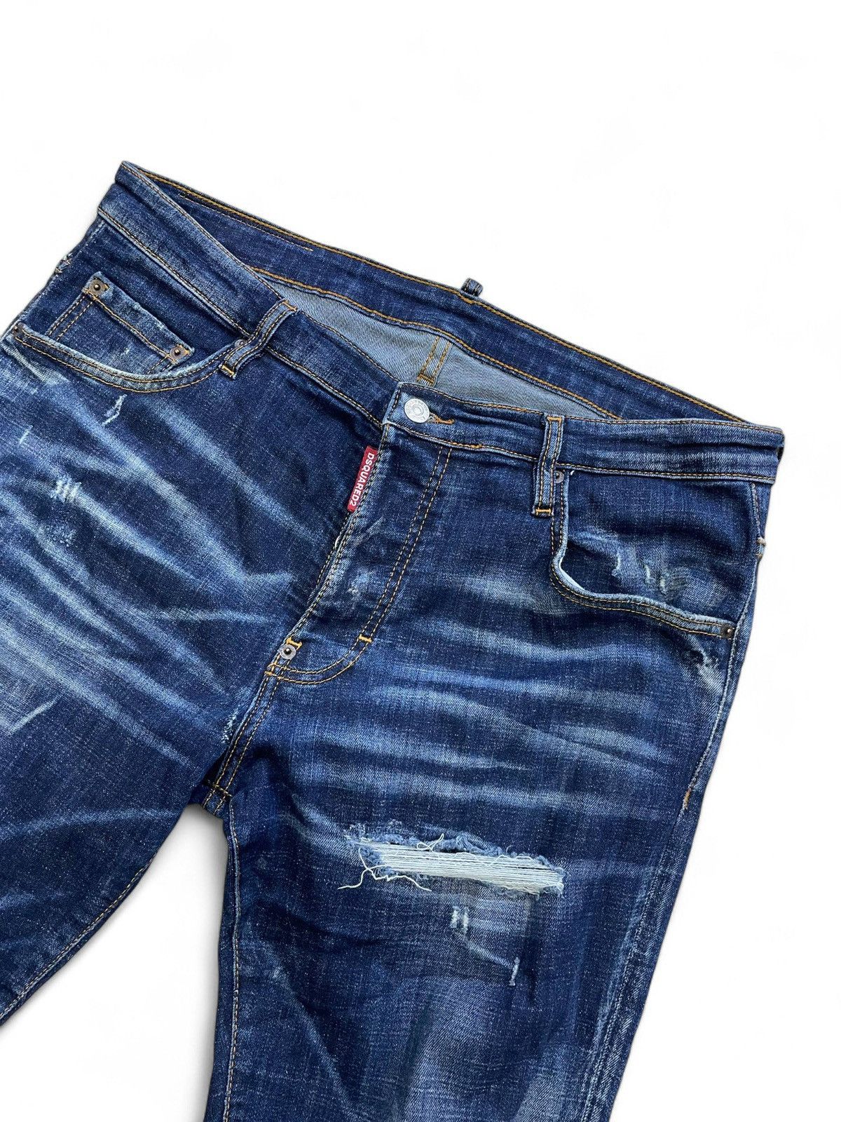Dsquared2 Dsquared2 distressed blue denim jeans Y2K Italian fit Size US 36 / EU 52 - 3 Thumbnail