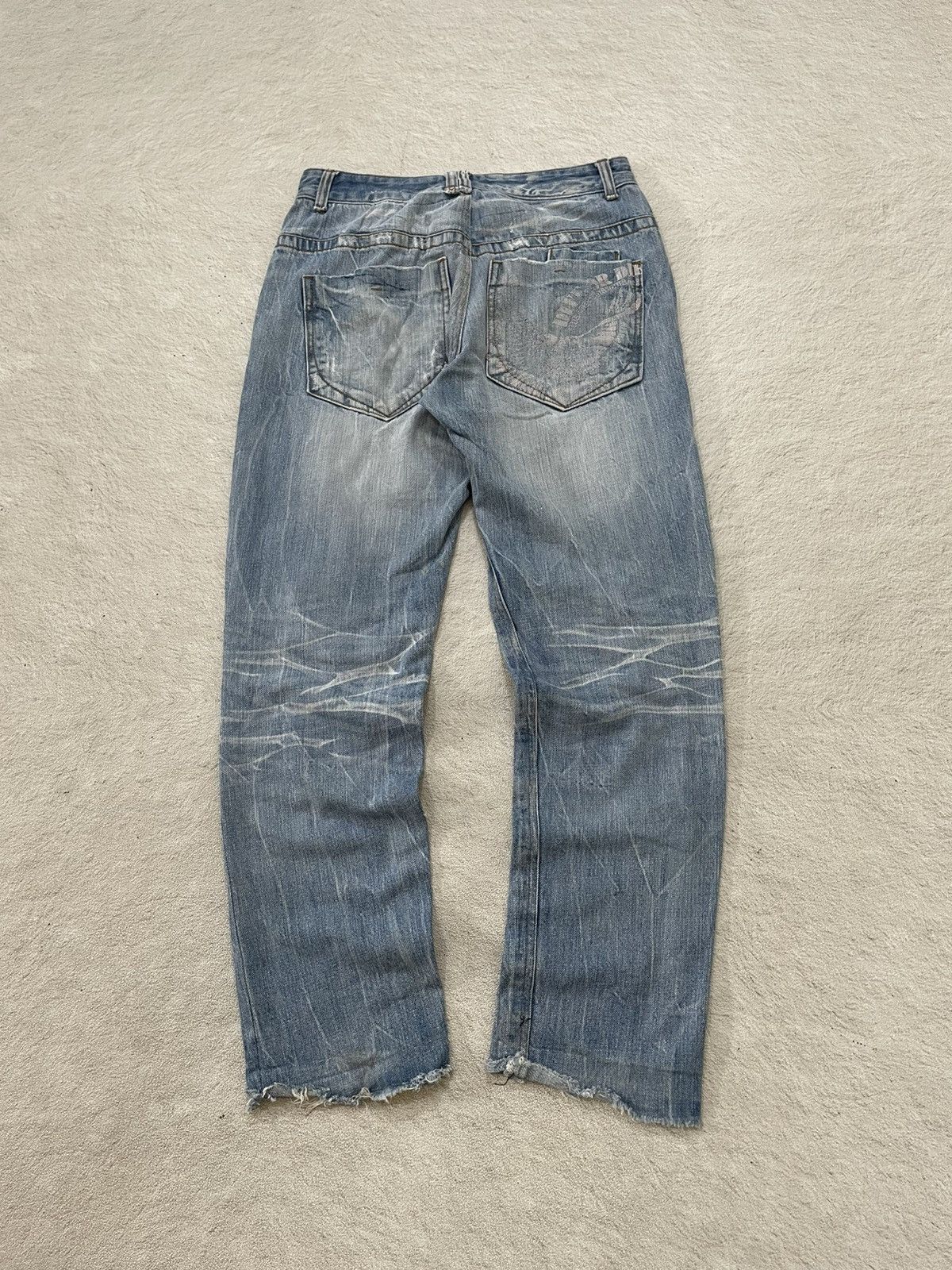 Japanese Brand 2000s Diesel Heavy Distressed Washed Ripped Jeans Y2K Japan Size US 28 / EU 44 - 8 Thumbnail