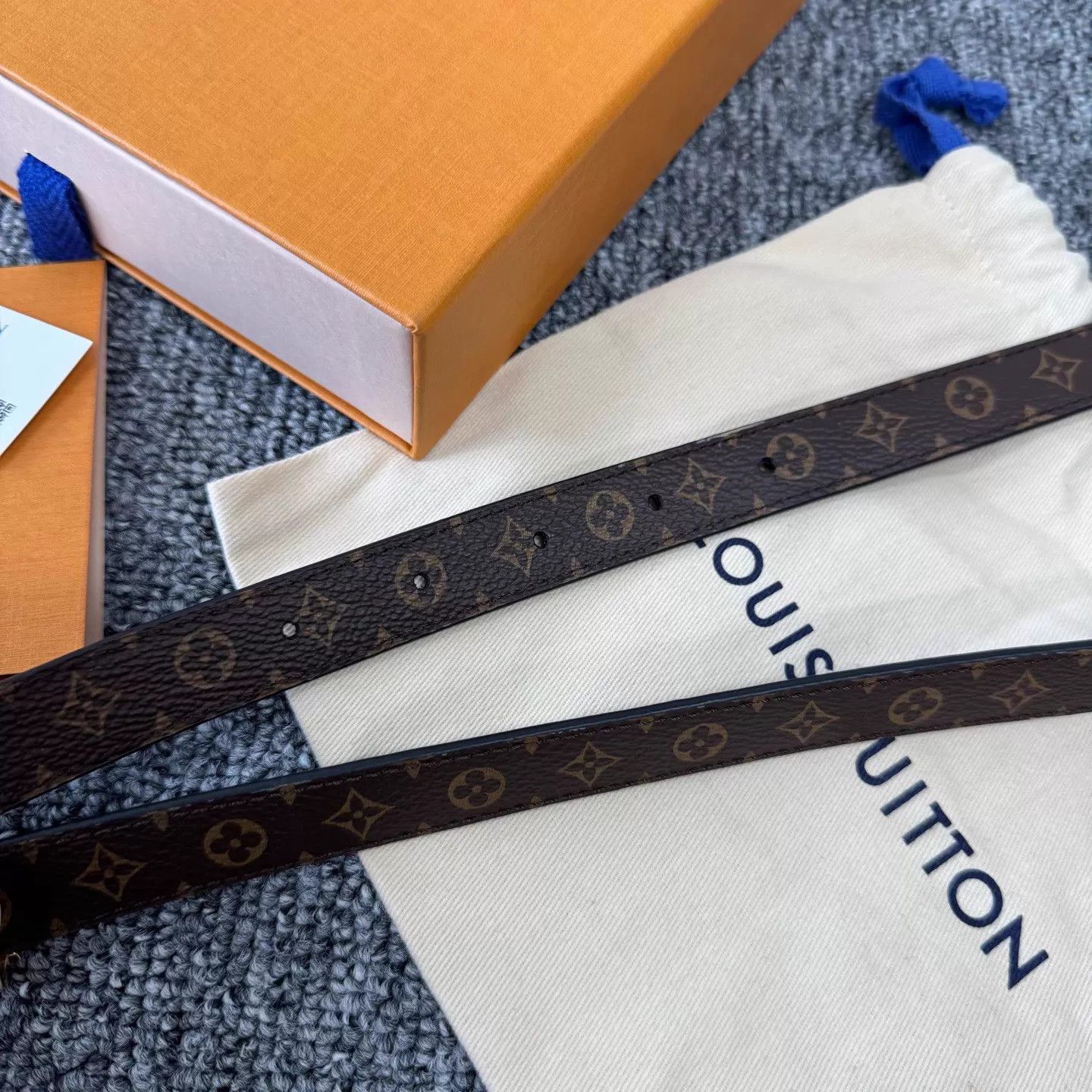 Louis Vuitton LV Pretty LV 20mm Double-Sided Narrow Belt Monogram New Size ONE SIZE - 6 Thumbnail