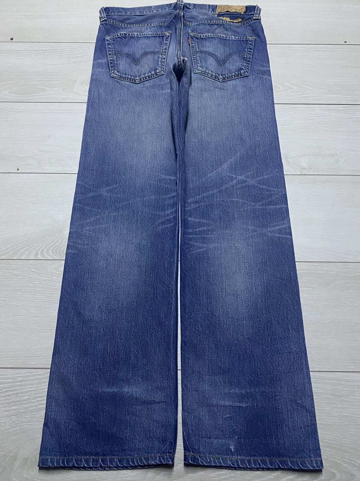 Levi's Vintagw Levis 501 Whisker ButtonFly Distressed Loose Jeans Size US 32 / EU 48 - 2 Thumbnail