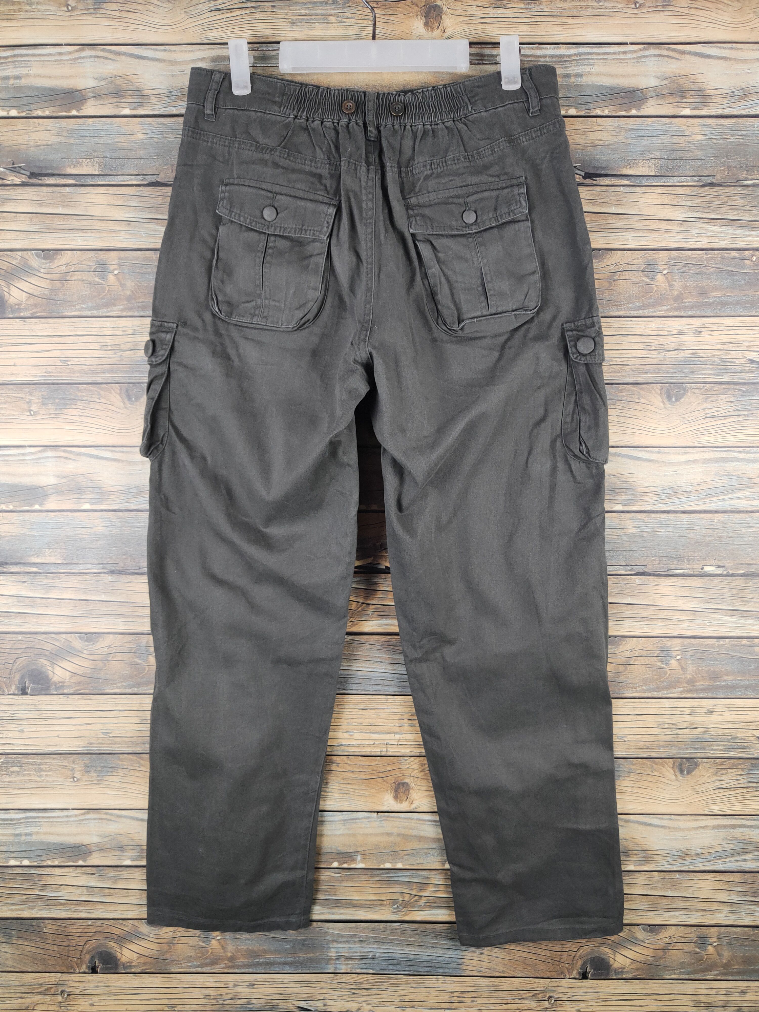 Japanese Brand DL Japanese Brand Dark Olive Multipocket Cargo Pants #2374 Size US 30 / EU 46 - 7 Thumbnail