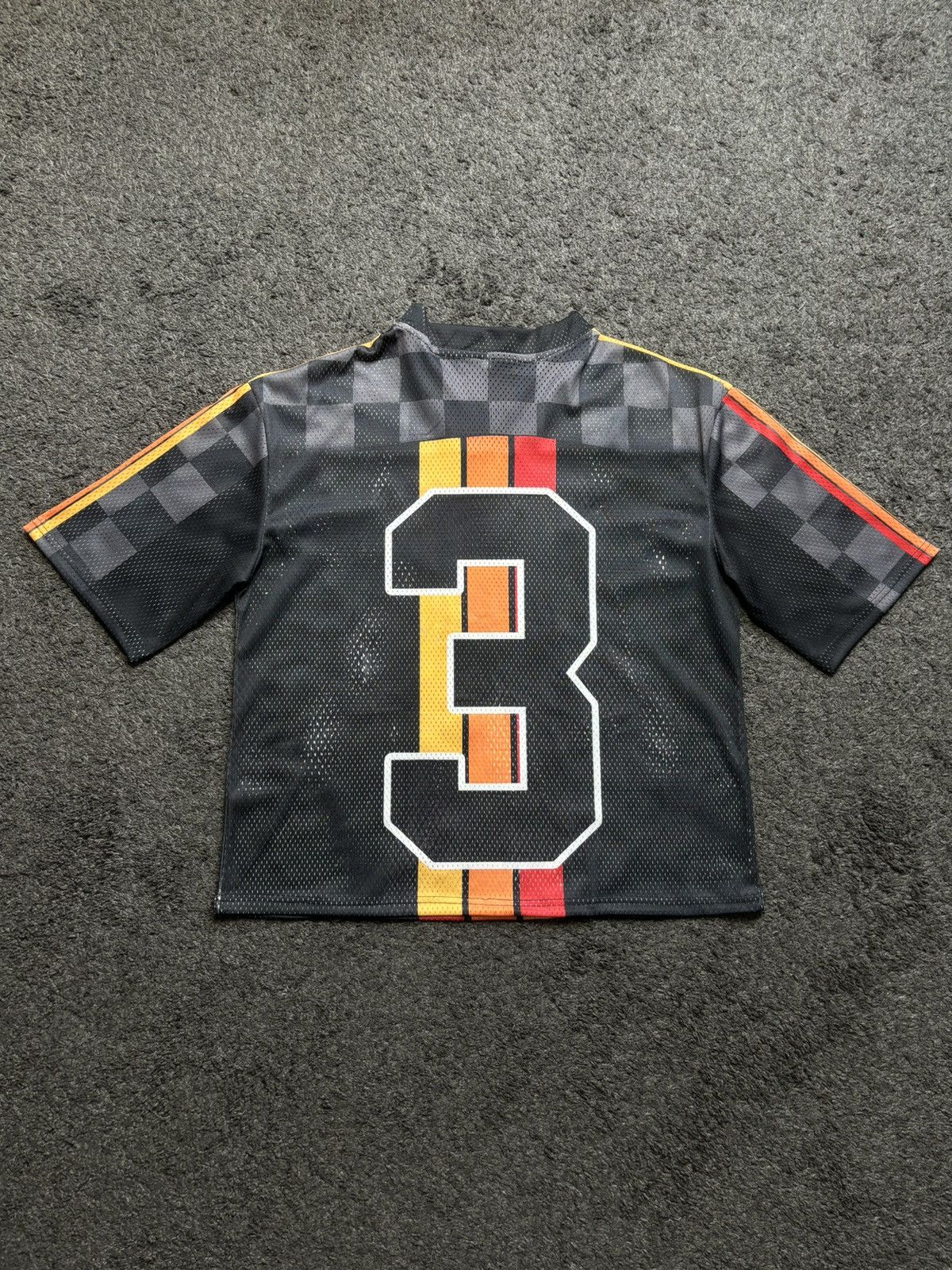 Japanese Brand Vintage oversize number 3 racing black red football jersey Size US L / EU 52-54 / 3 - 11 Thumbnail