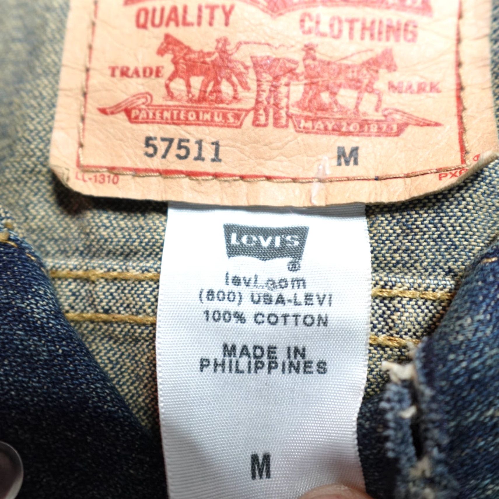 Levi's Levi's Womens Denim Jacket Short Trucker Medium Blue Cotton Jacket Women Regular Size M Color Blue Casual Everyday Size 32" / US 10 / IT 46 - 2 Thumbnail