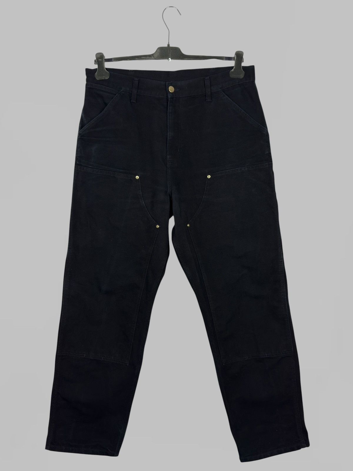 Carhartt Wip CARHARTT WIP BLACK DOUBLE KNEE JEANS SIZE 34 Size US 34 / EU 50 - 2 Thumbnail