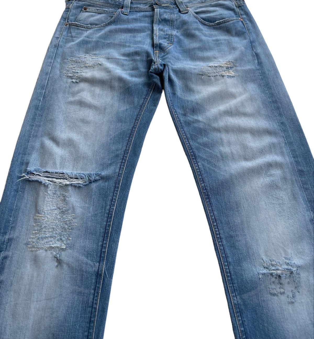 Lee Vintage Lee 101 Men Tapered Distressed Denim Size US 33 - 9 Thumbnail
