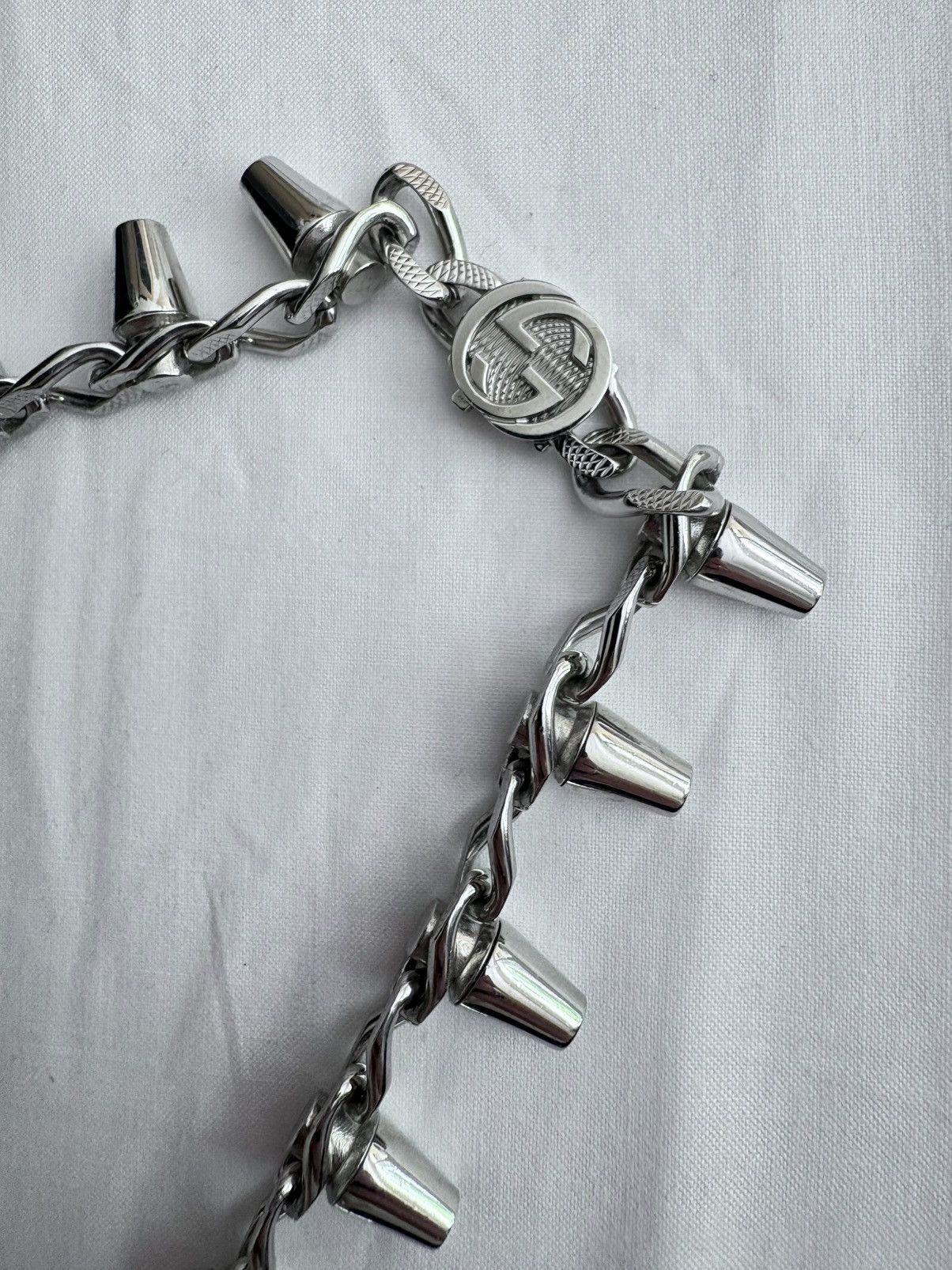Gucci Gucci Long Necklace With Interlocking GG Studs Size ONE SIZE - 4 Thumbnail