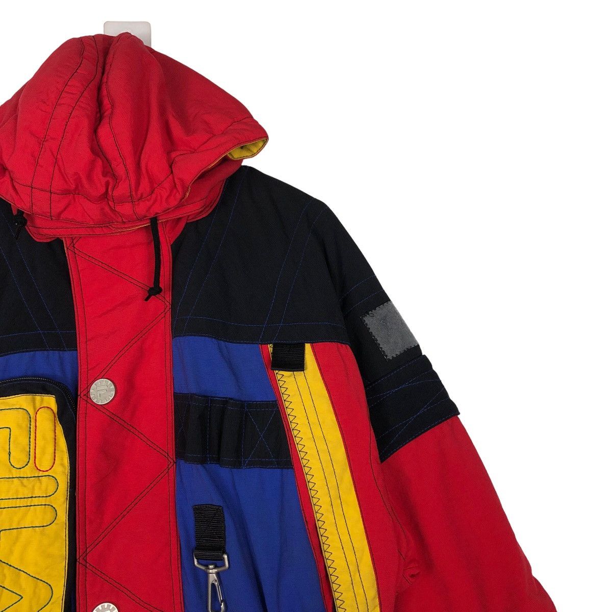 Japanese Brand 🔥Vintage Ski Jacket Colour Block Biella Italia Sport Fila Size US L / EU 52-54 / 3 - 6 Thumbnail