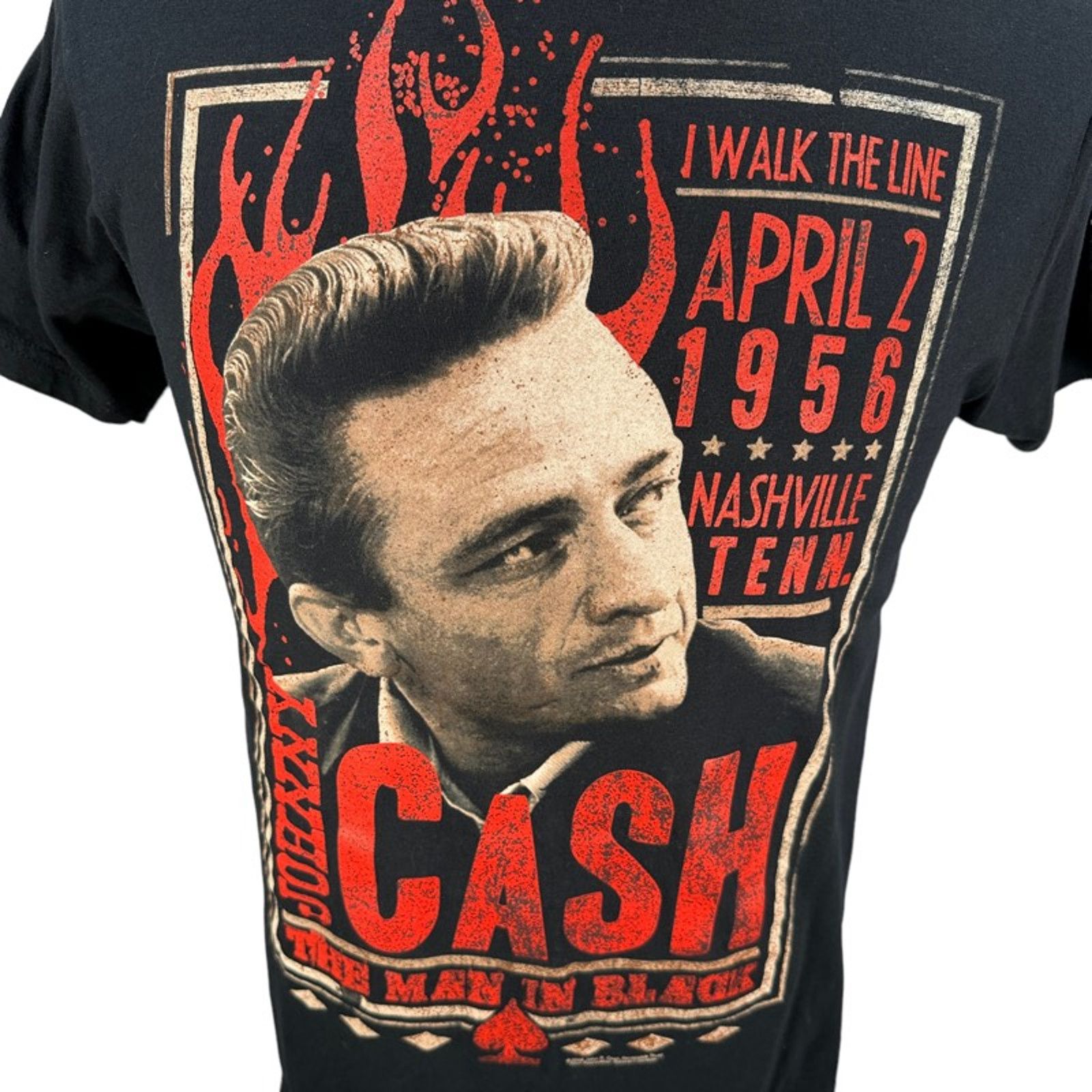 The Unbranded Brand Johnny Cash Walk The Line T-Shirt M Near Vintage 2008 Black Size US M / EU 48-50 / 2 - 5 Thumbnail