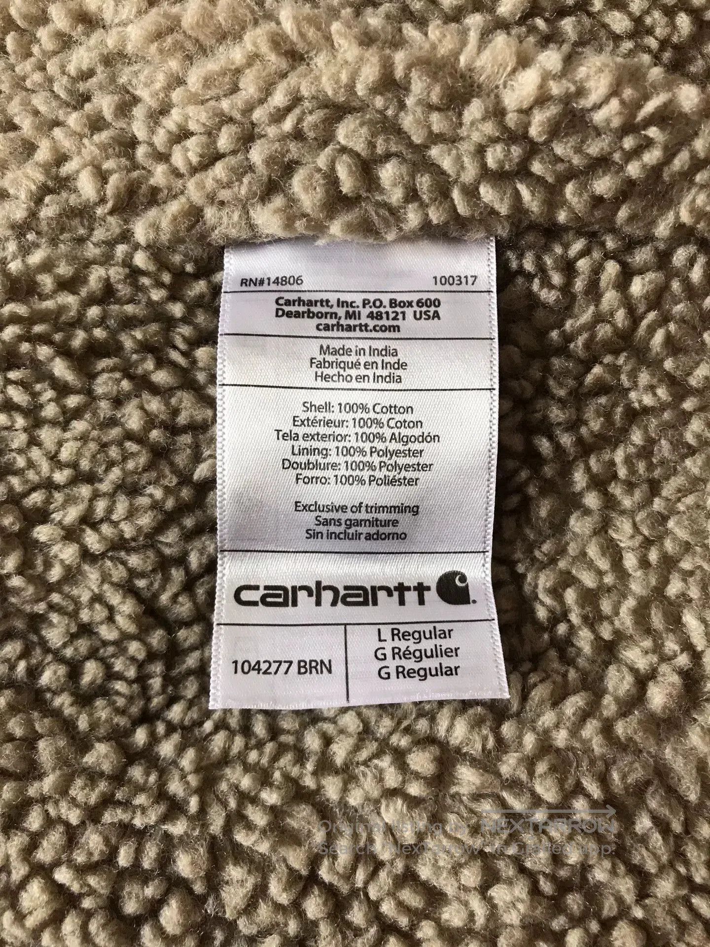 Carhartt Carhartt 104277 Classic Brown Canvas Vest. Size US L / EU 52-54 / 3 - 8 Thumbnail