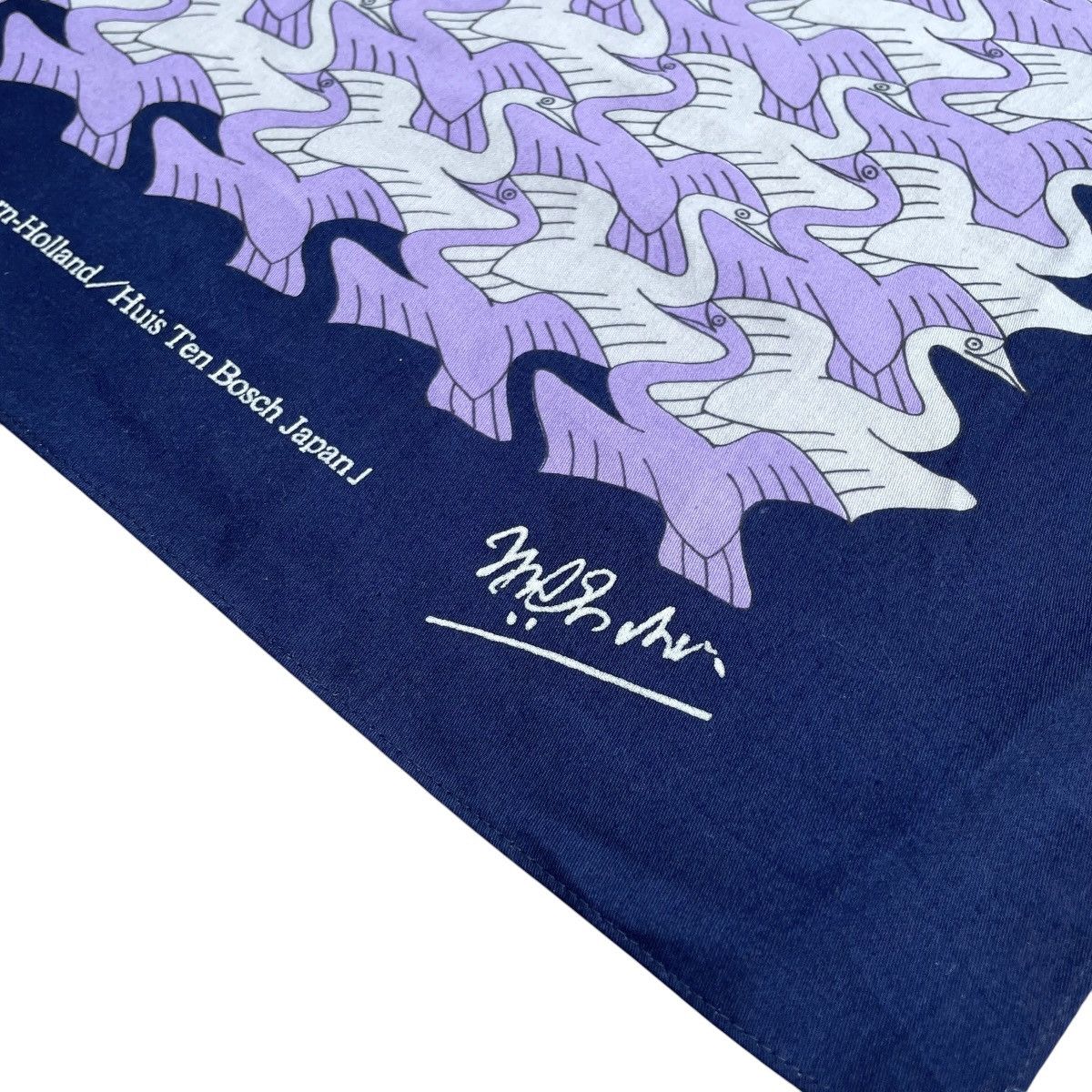 Vintage M.C Escher Flock Of Birds Licensed Cordon Art Cotton Scarf Size ONE SIZE - 4 Thumbnail