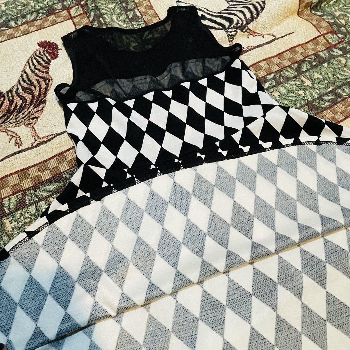 If Six Was Nine × Seditionaries Illusion Top Harlequin Checker Dress Size M / US 6-8 / IT 42-44 - 4 Thumbnail