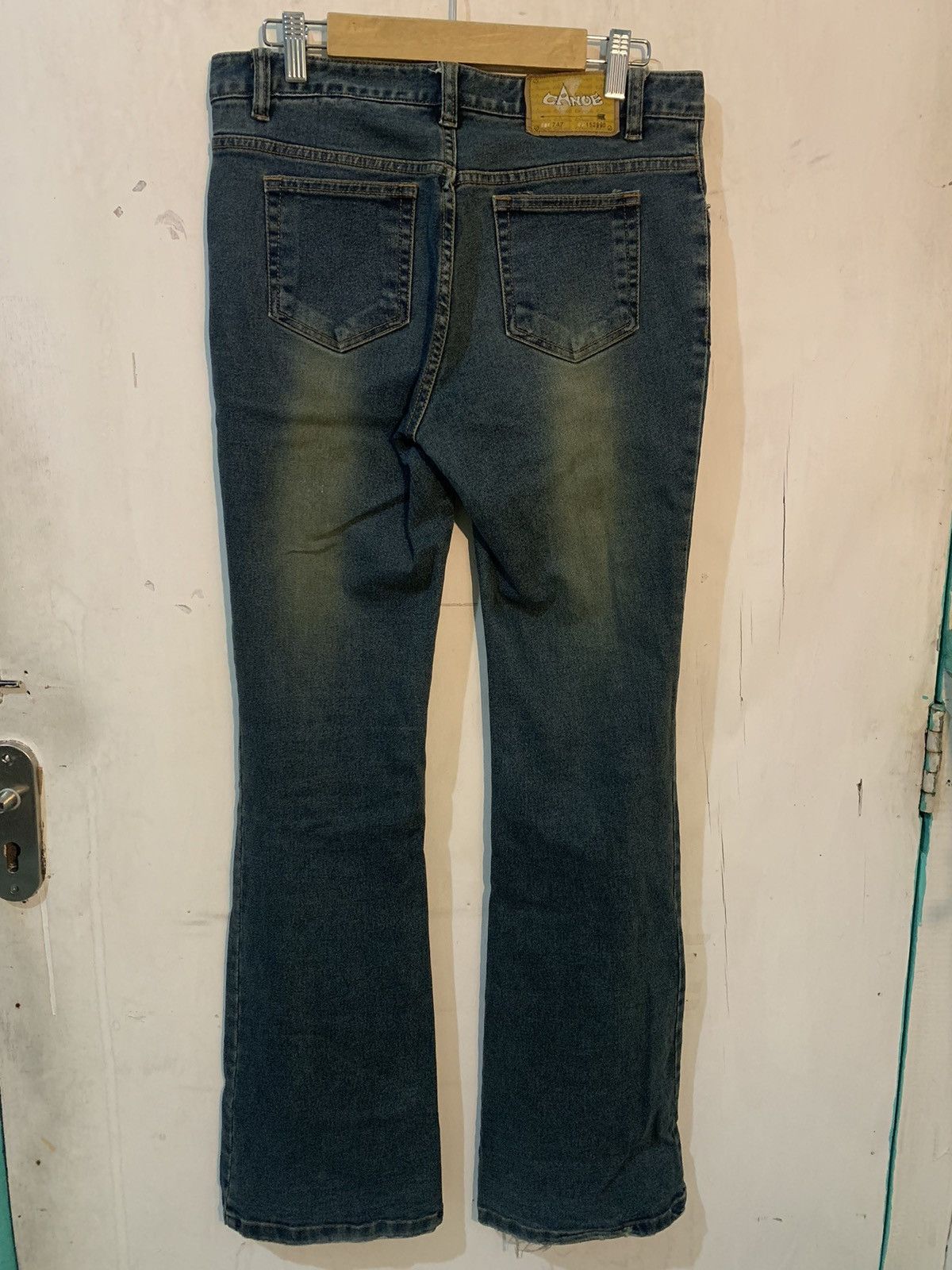 14th Addiction × If Six Was Nine × Tornado Mart Japanese Canoe Jeans Lace Up Flare ifaixwasnine styel Size 29" - 4 Thumbnail
