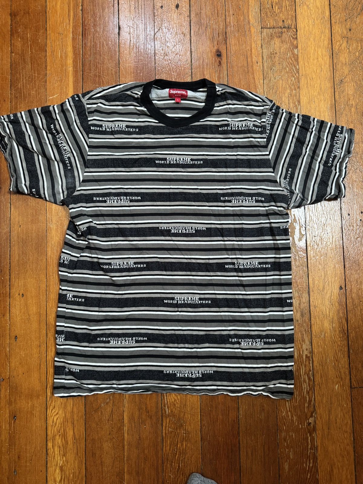 Supreme Supreme HQ Stripe T-Shirt Size US L / EU 52-54 / 3 - 1 Thumbnail