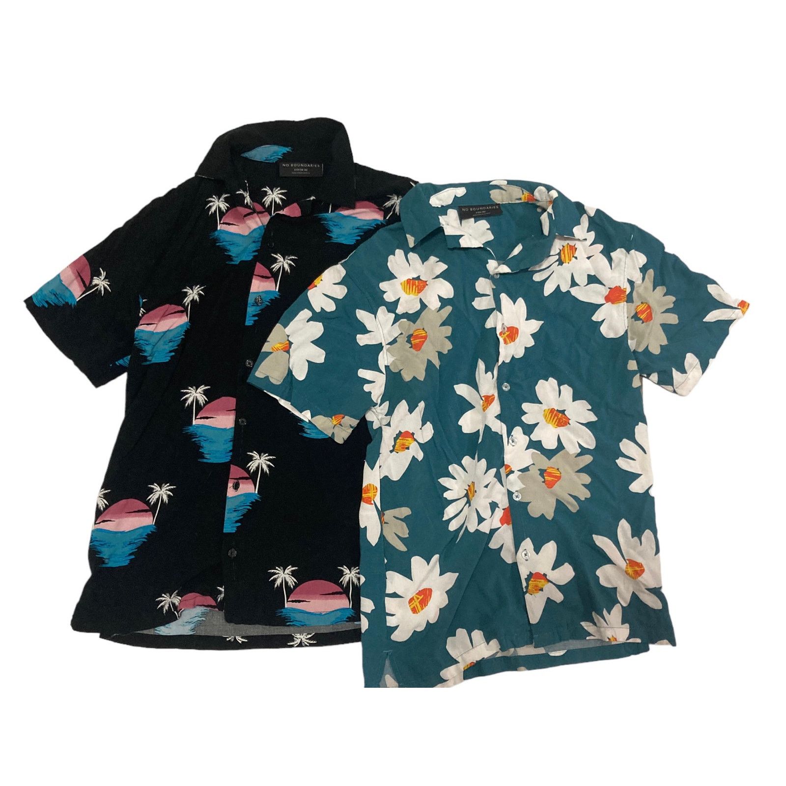 Other No Boundaries Men's Hawaiian Floral Short Sleeve Shirt S Size US S / EU 44-46 / 1 - 1 Thumbnail