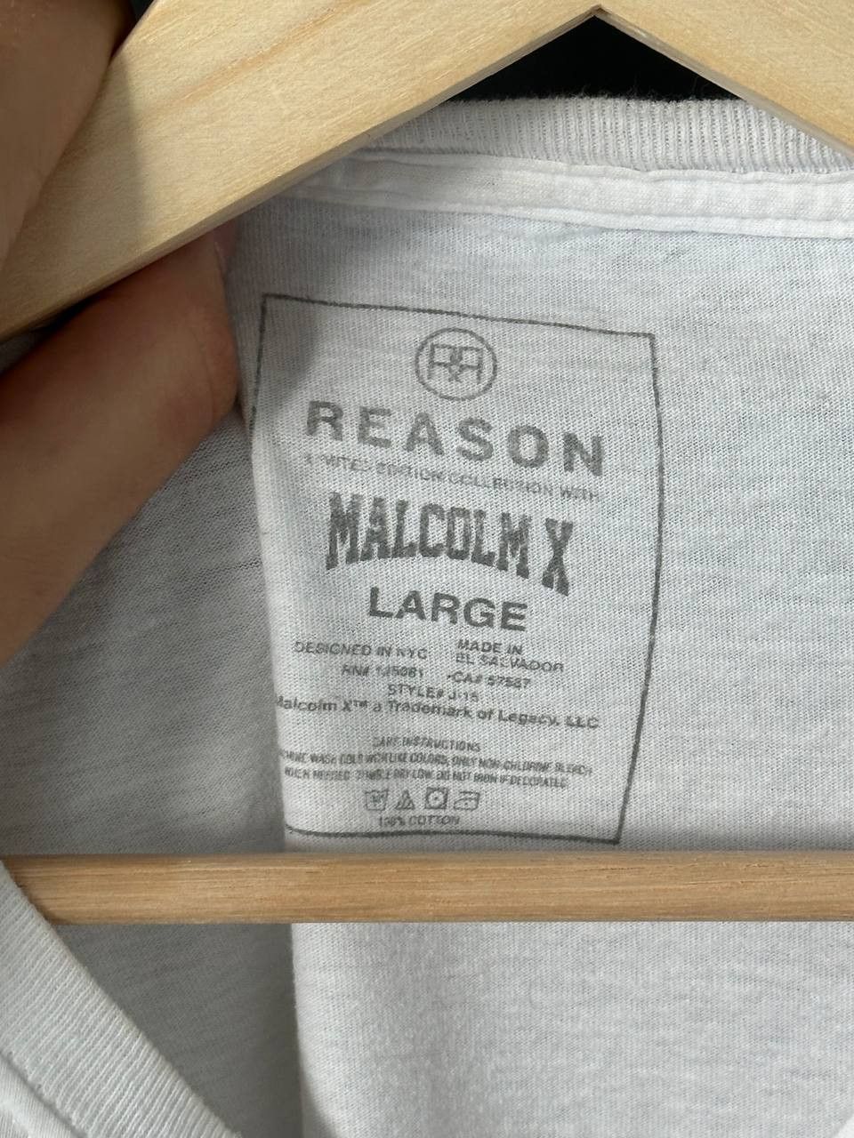 Rap Tees Malcolm X Reason White Movie T Shirt Size US L / EU 52-54 / 3 - 5 Thumbnail