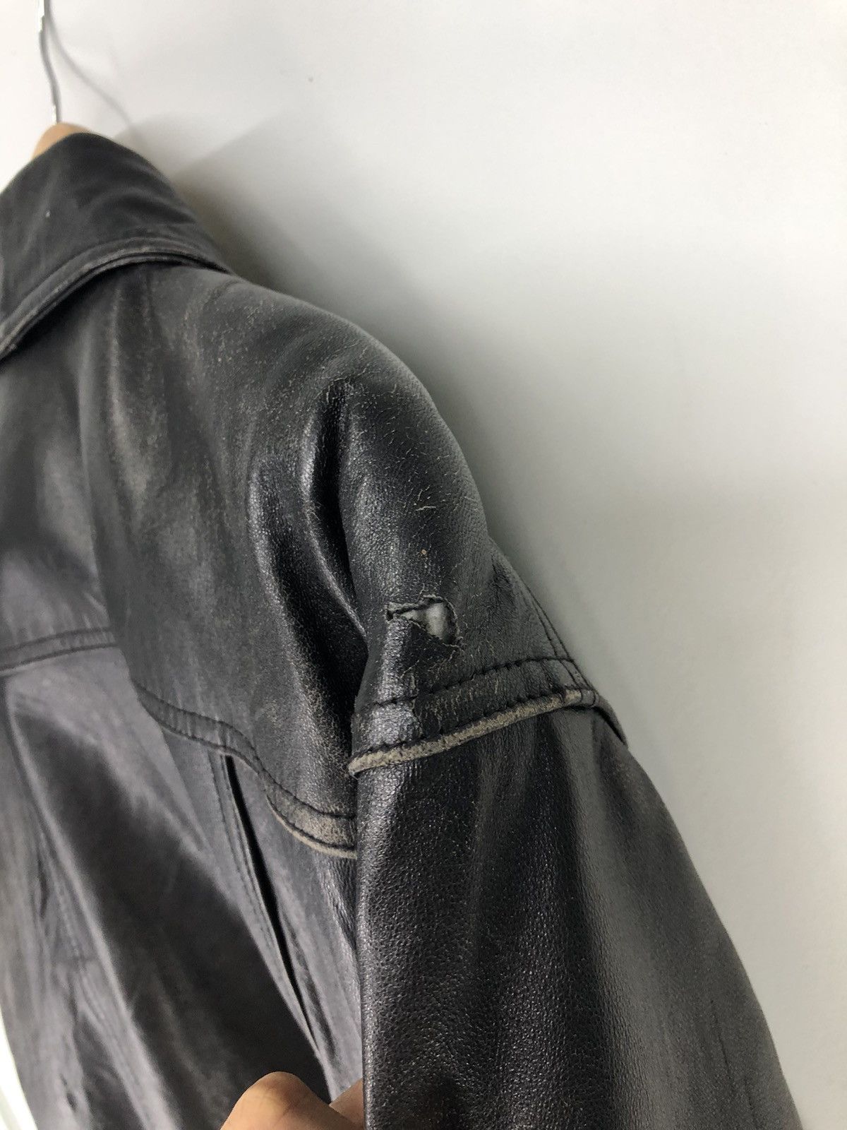 Leather Vintage Bestone Sheepskin Leather Bomber Jacket Size US L / EU 52-54 / 3 - 15 Thumbnail