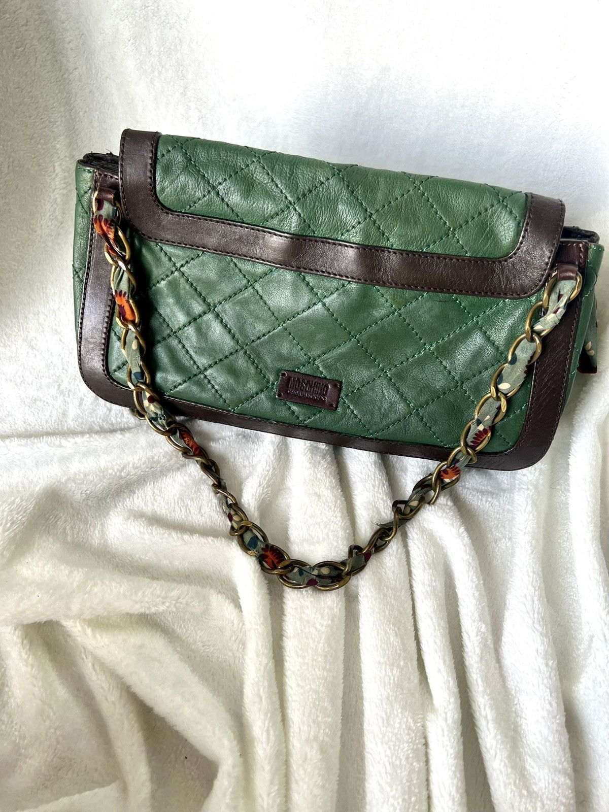 Moschino Moschino “Chain Scarf Green” Shoulder Bag Size ONE SIZE - 3 Thumbnail
