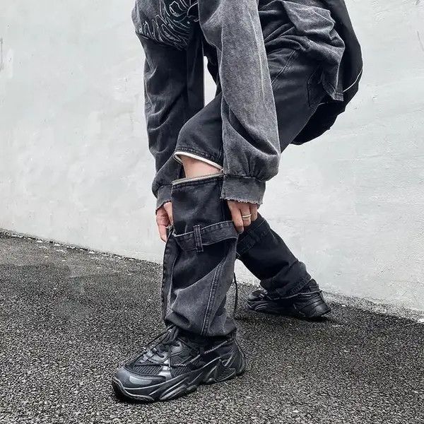 Japanese Brand × Jean Retro Detachable Zipper Wide Leg Cargo Pants Size US 30 / EU 46 - 4 Thumbnail