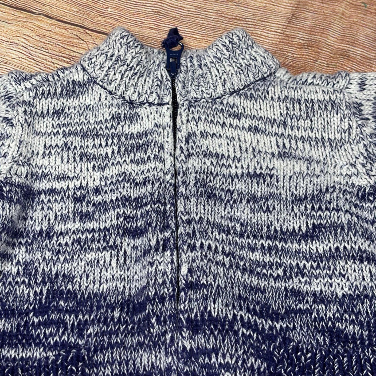 Old Navy Old Navy Blue & White Zip-Up Cardigan Sweater 18-24 mos Size US XXS / EU 40 - 2 Thumbnail