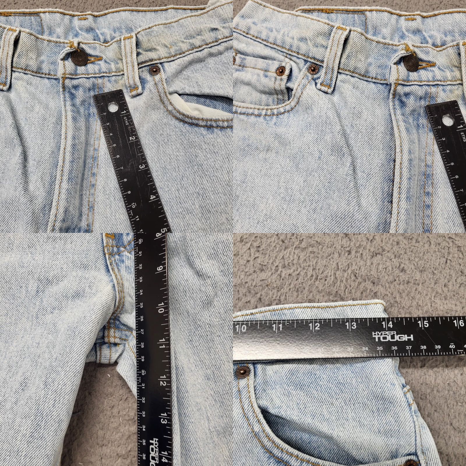 Levi's VINTAGE Levi’s 550 Jeans Men’s 30x36 Blue Denim USA 1995 Flaw* Leather Logo Embroidered 5-Pocket Regular Straight Jeans Mens Size US 30 / EU 46 - 8 Thumbnail