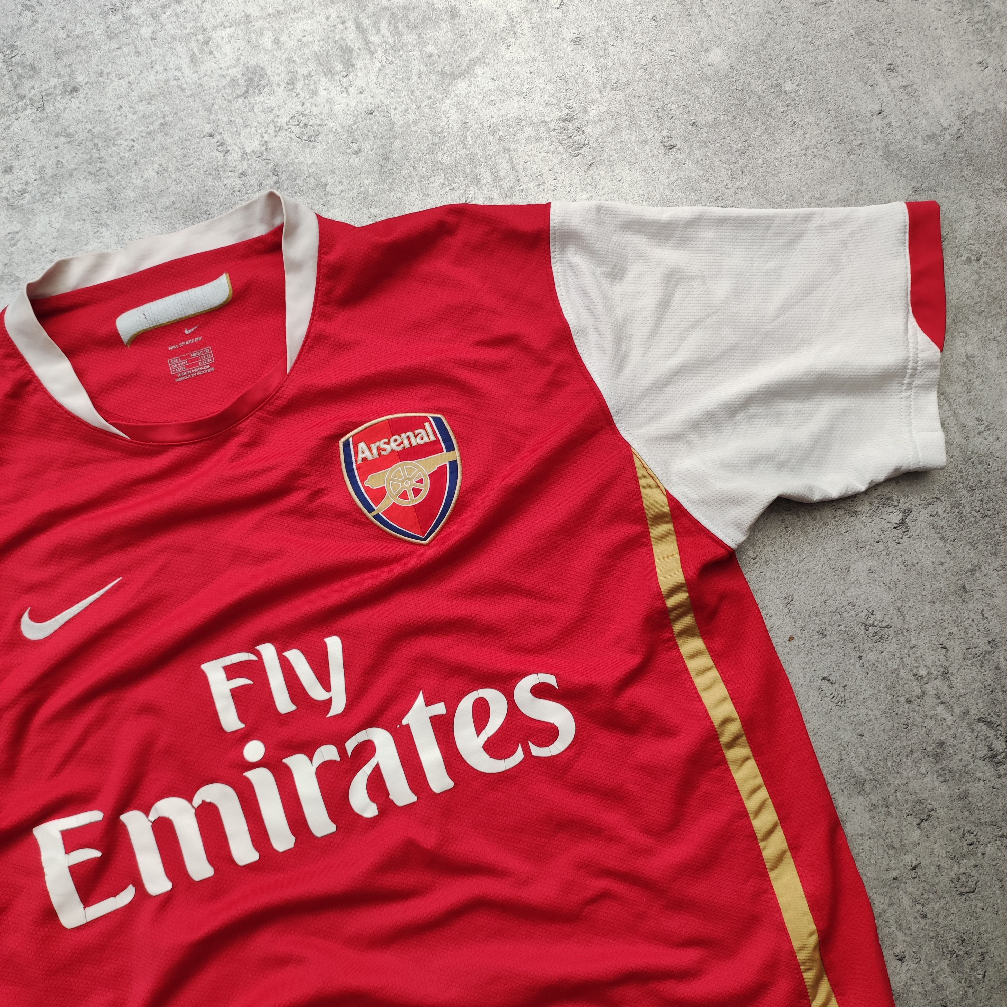 Nike × Vintage RARE 2009 Nike x Arsenal London Football Home Jersey Size US L / EU 52-54 / 3 - 3 Thumbnail