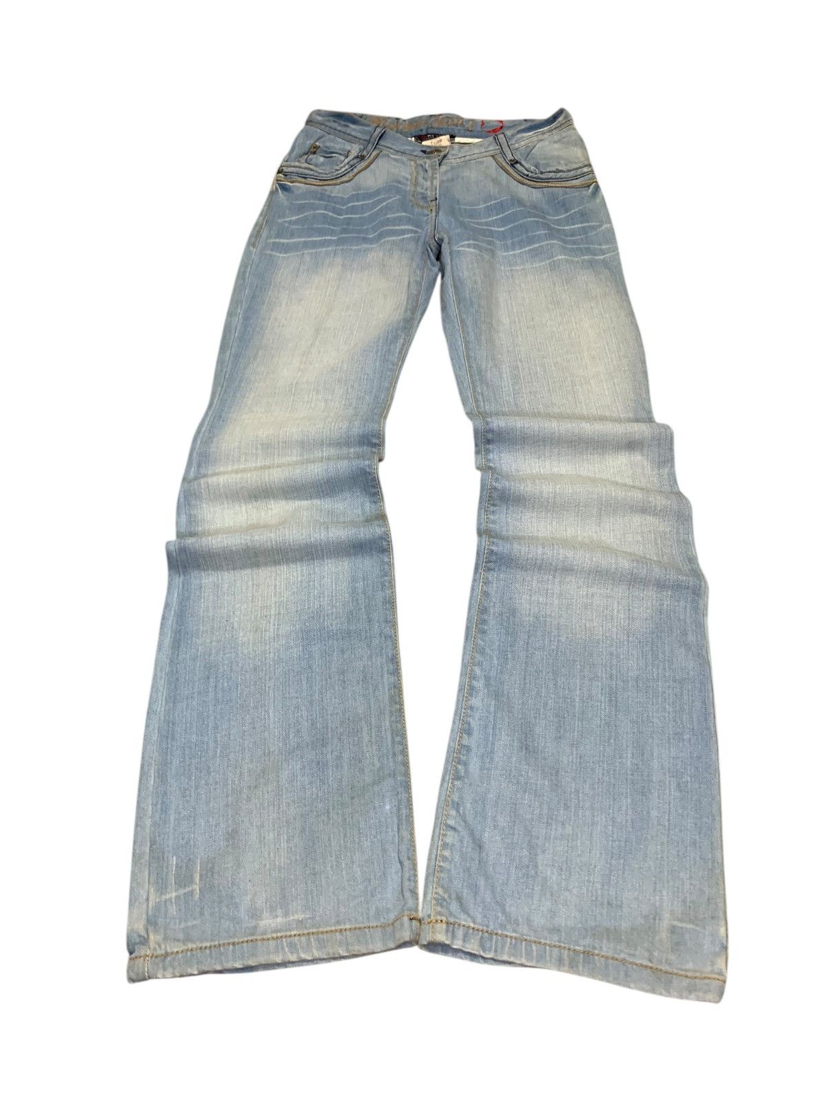 Morgan Homme 2000s Morgan De Toi flared washed blue jeans Size US 30 / EU 46 - 1 Thumbnail