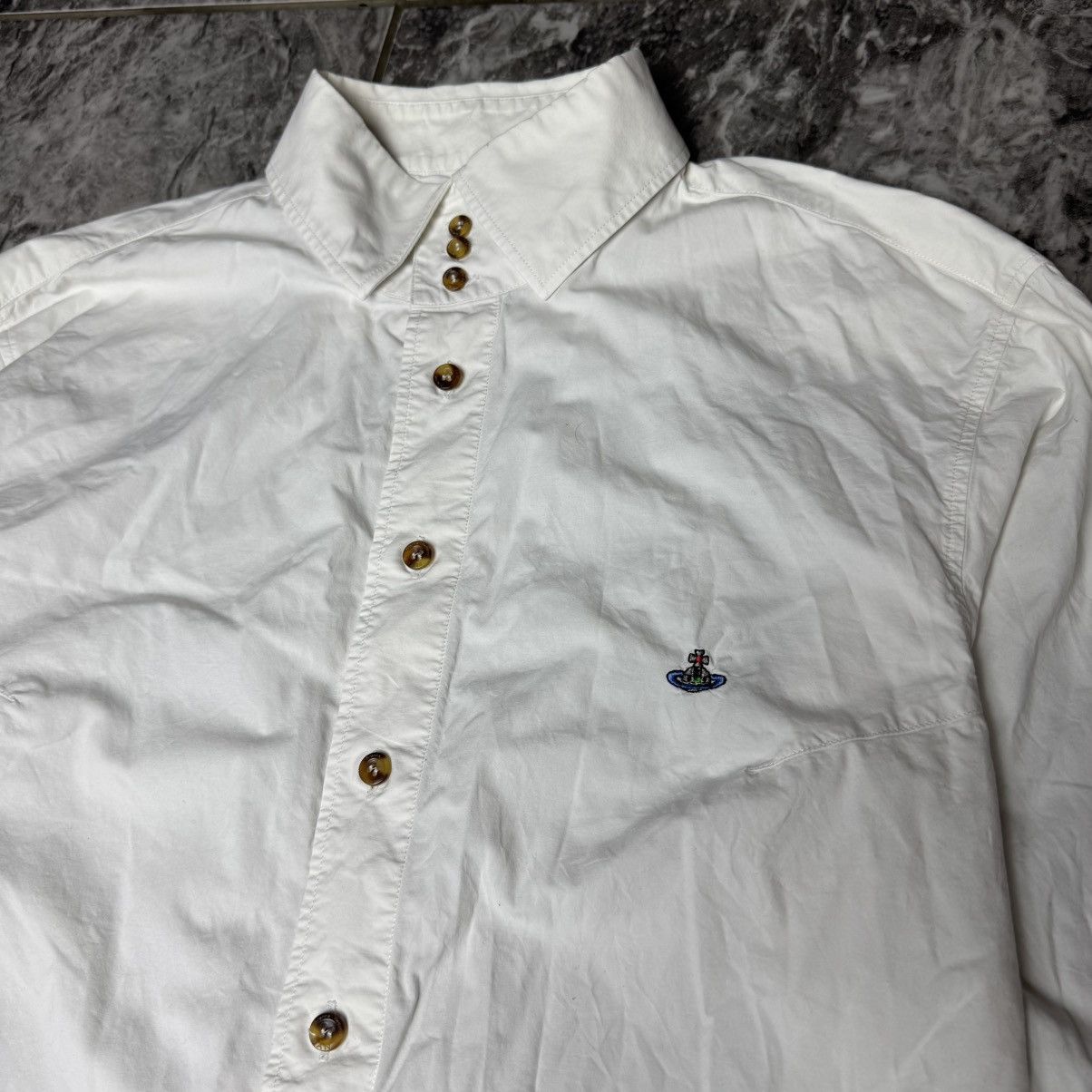 Designer × Vintage × Vivienne Westwood Vivienne Westwood White Shirt Men Size US M / EU 48-50 / 2 - 3 Thumbnail