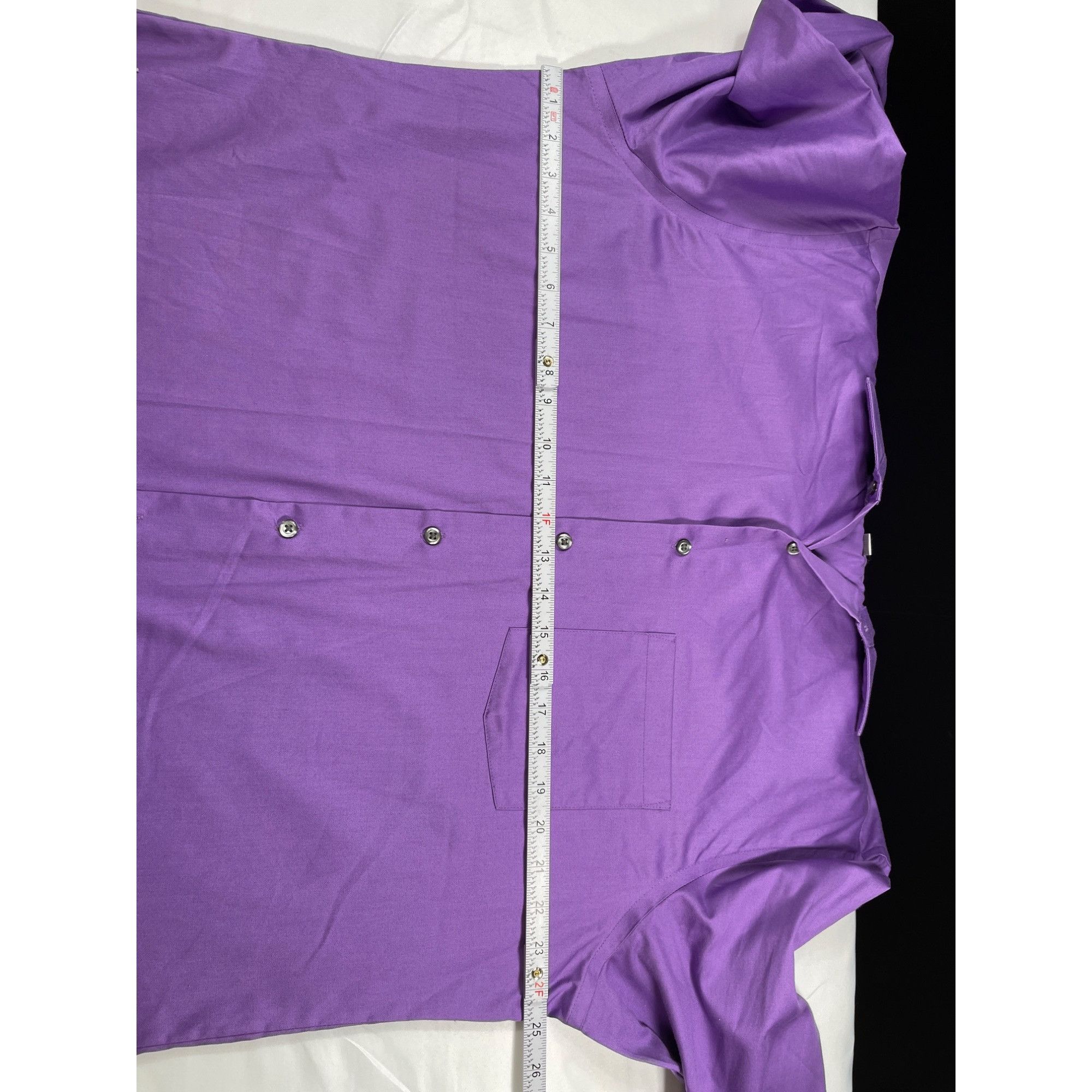 Van Heusen Van Heusen SKU 7587 Mens Purple Long Sleeve Button Down Shir Size US XL / EU 56 / 4 - 3 Thumbnail