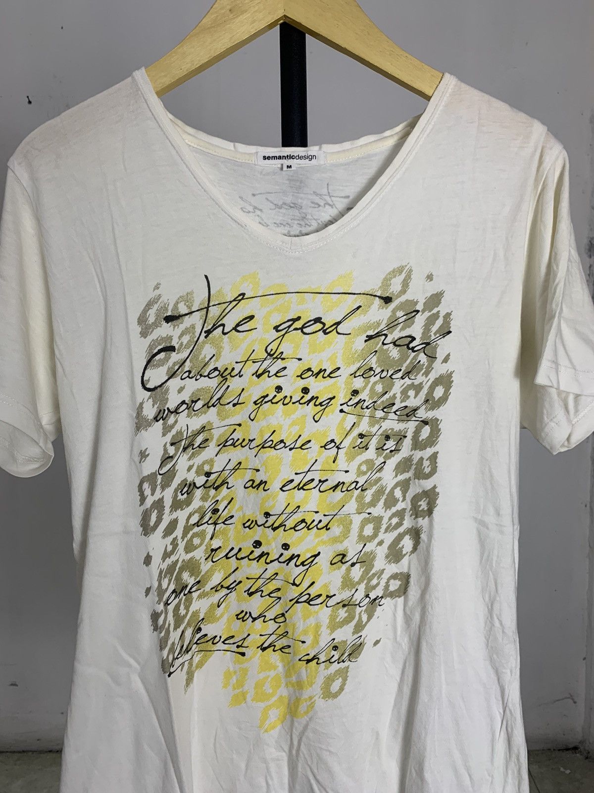 Hysteric Glamour Japanese Semantic Poem Script V Neck Tees Size US M / EU 48-50 / 2 - 2 Thumbnail