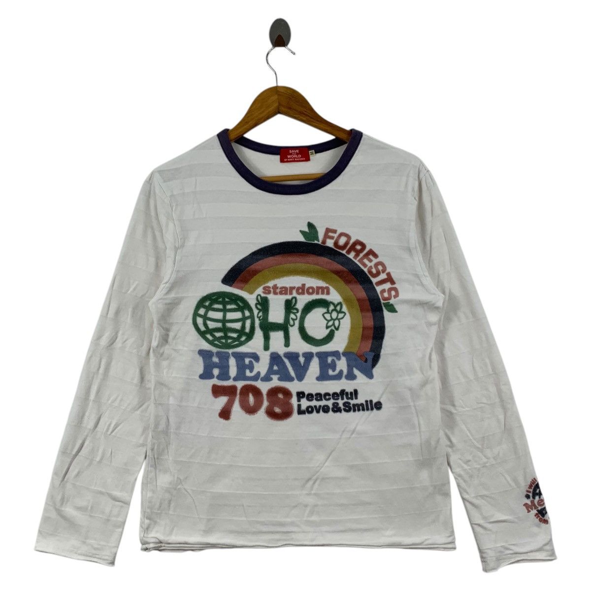 Vintage Vintage SAVE the WORLD By Kriff Mayer Logo Print White Shirt Size US M / EU 48-50 / 2 - 1 Thumbnail