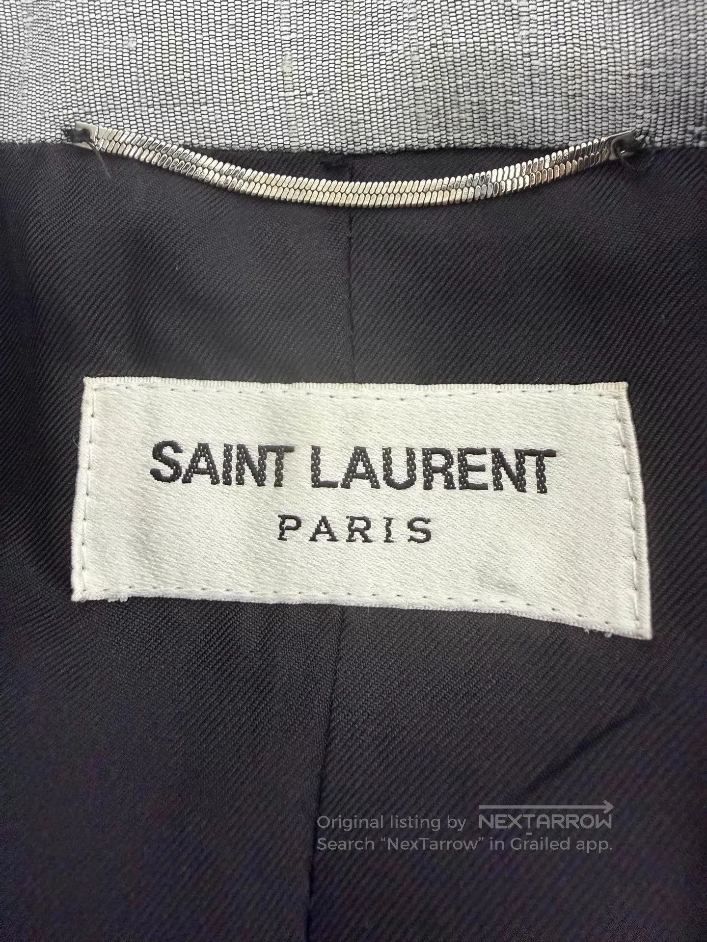 Saint Laurent Paris Gray Single-Breasted Blazer. Size US M / EU 48-50 / 2 - 4 Thumbnail
