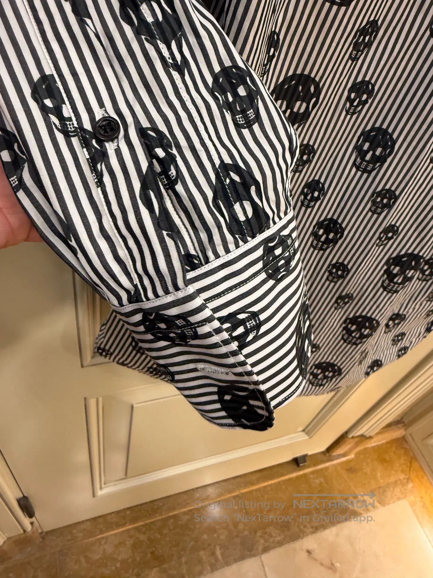 Alexander McQueen Alexander McQueen Striped Skull Print Shirt. Size US M / EU 48-50 / 2 - 9 Thumbnail