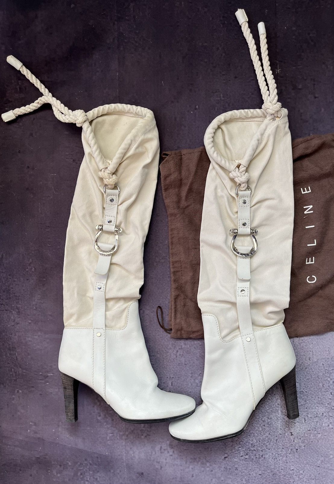 Celine Celine White Heels Size US 6 / IT 36 - 4 Thumbnail