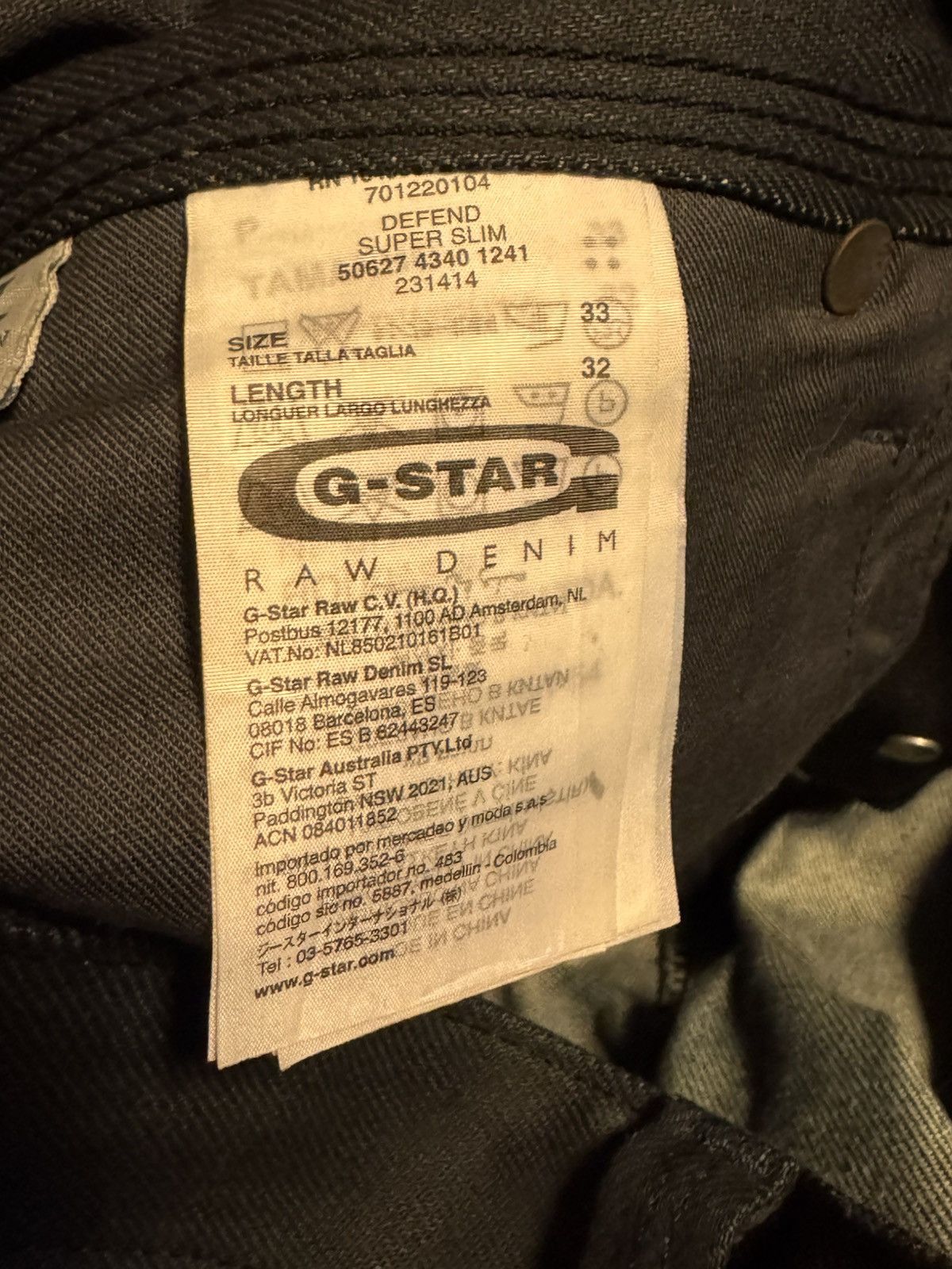 G-Star G-Star Defend Super Slim Waxed Coated Jeans | 33 x 32 Size US 33 - 5 Thumbnail