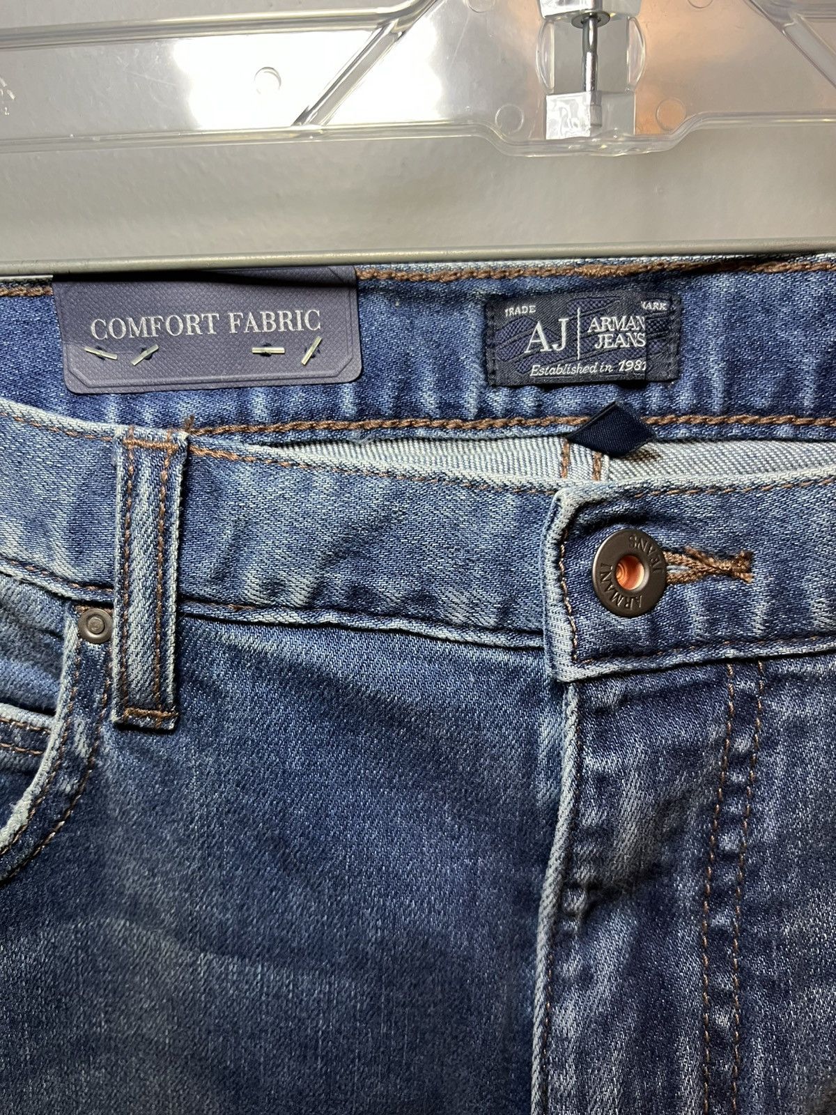 Armani Armani Jeans J45 slim fit faded blue jeans Size US 32 / EU 48 - 3 Thumbnail