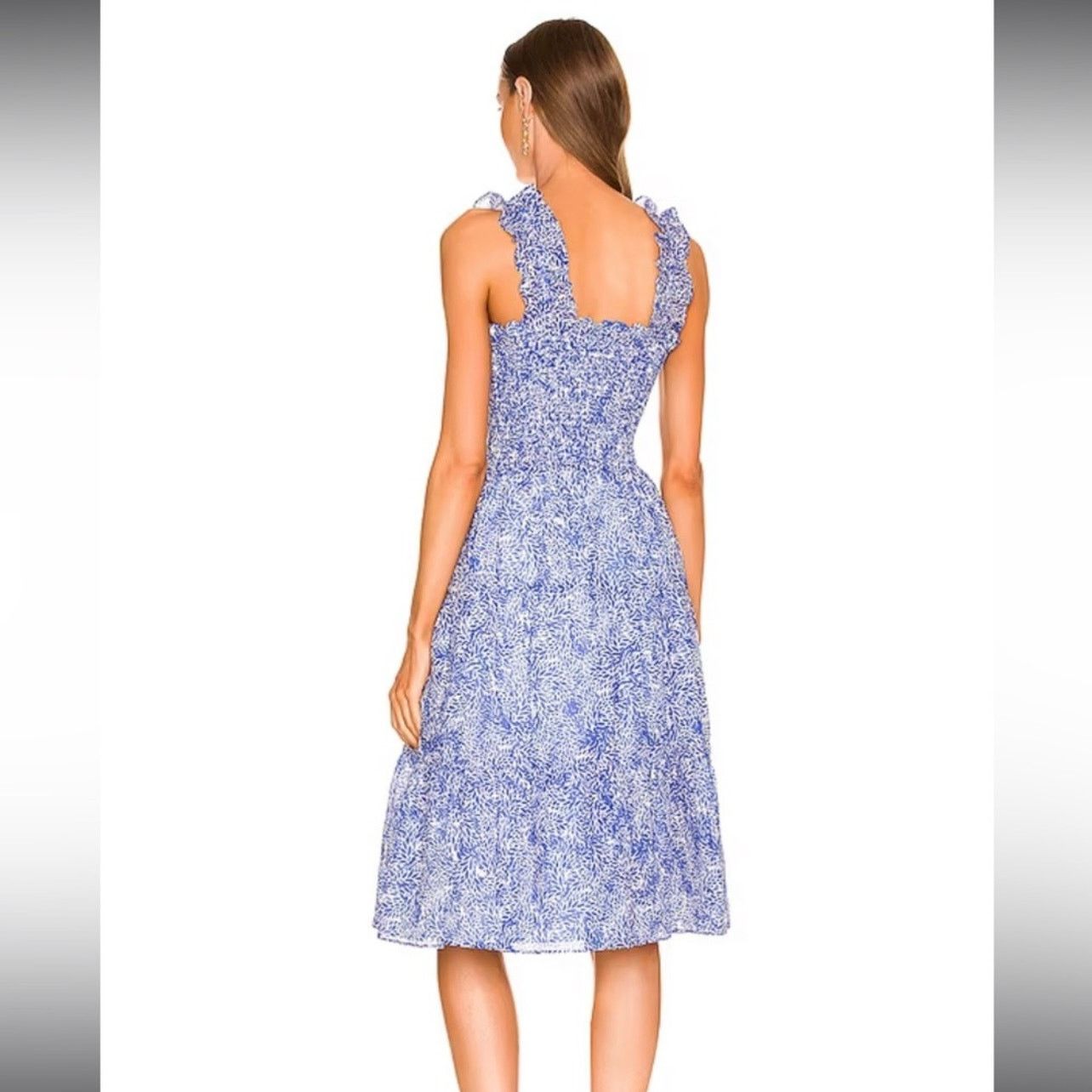 Amanda Uprichard Amanda Uprichard Adelene Midi Dress in Chalet Size S blue Size S / US 4 / IT 40 - 7 Thumbnail