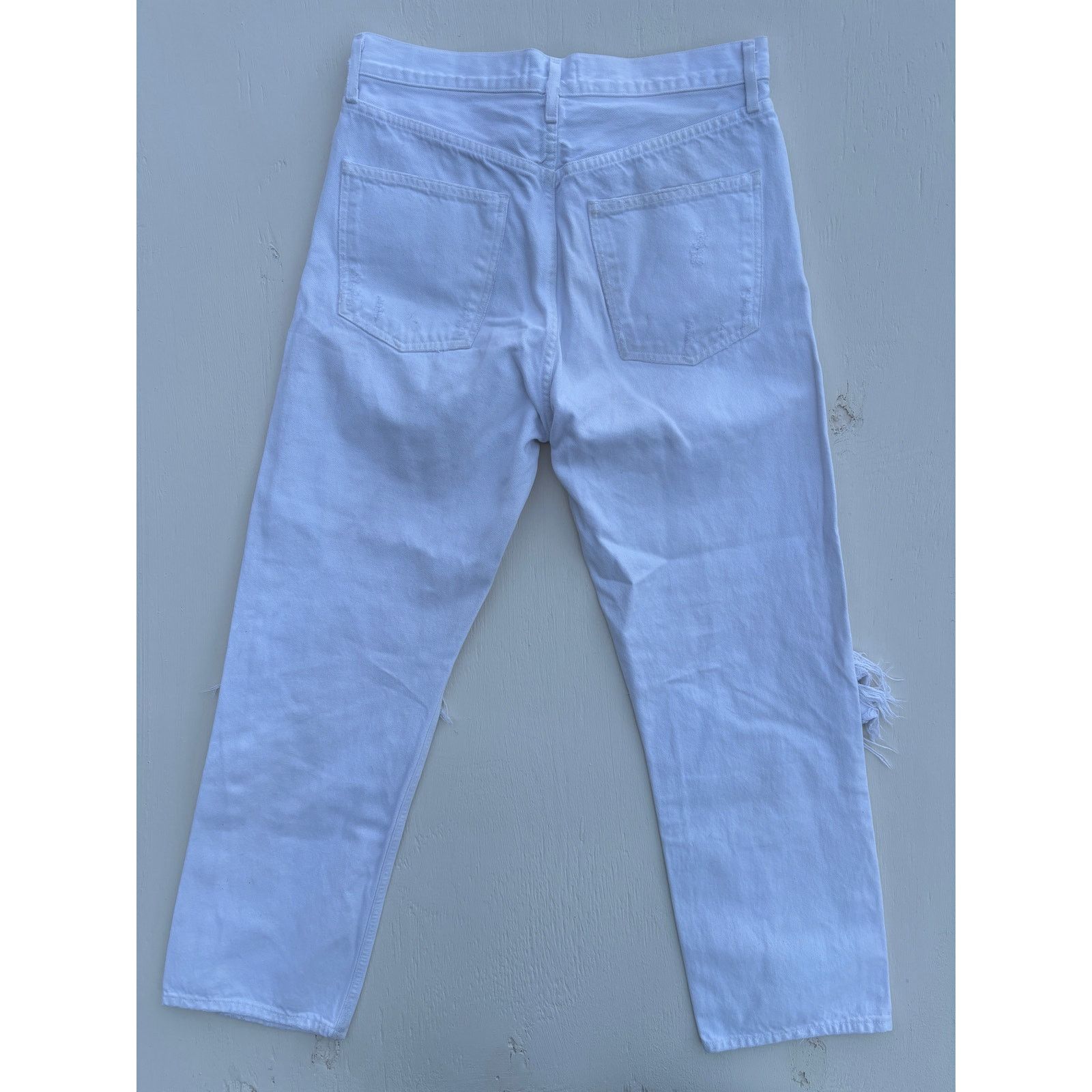 Agolde Agolde White Jeans Straight leg High Wasted Size 30" / US 8 / IT 44 - 2 Thumbnail