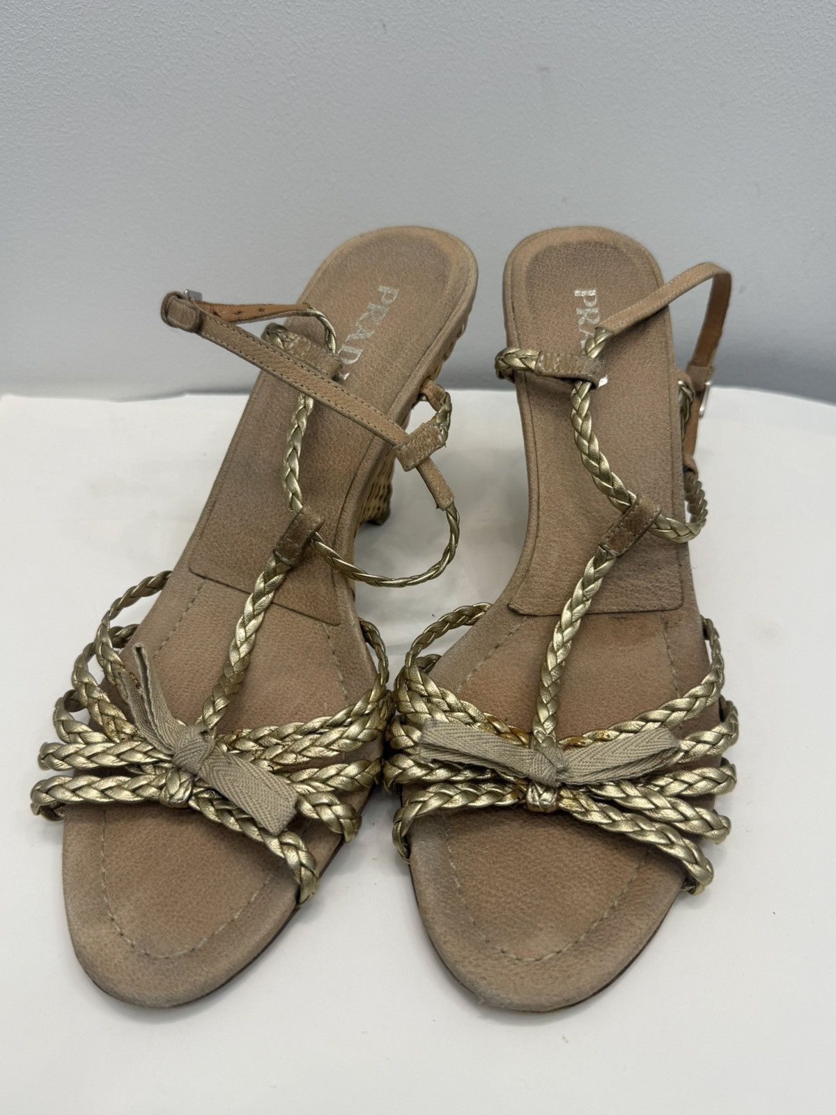 Prada Prada Paper Straw Heels Size US 9 / IT 39 - 2 Thumbnail