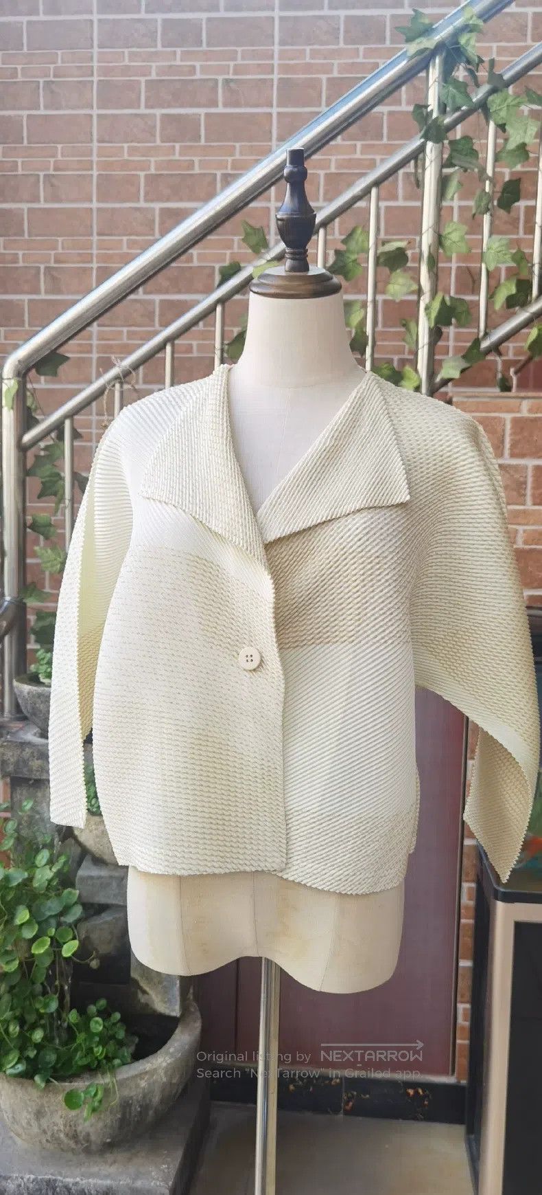 Issey Miyake Issey Miyake Main Line Off-White Coat Size M / US 6-8 / IT 42-44 - 3 Thumbnail