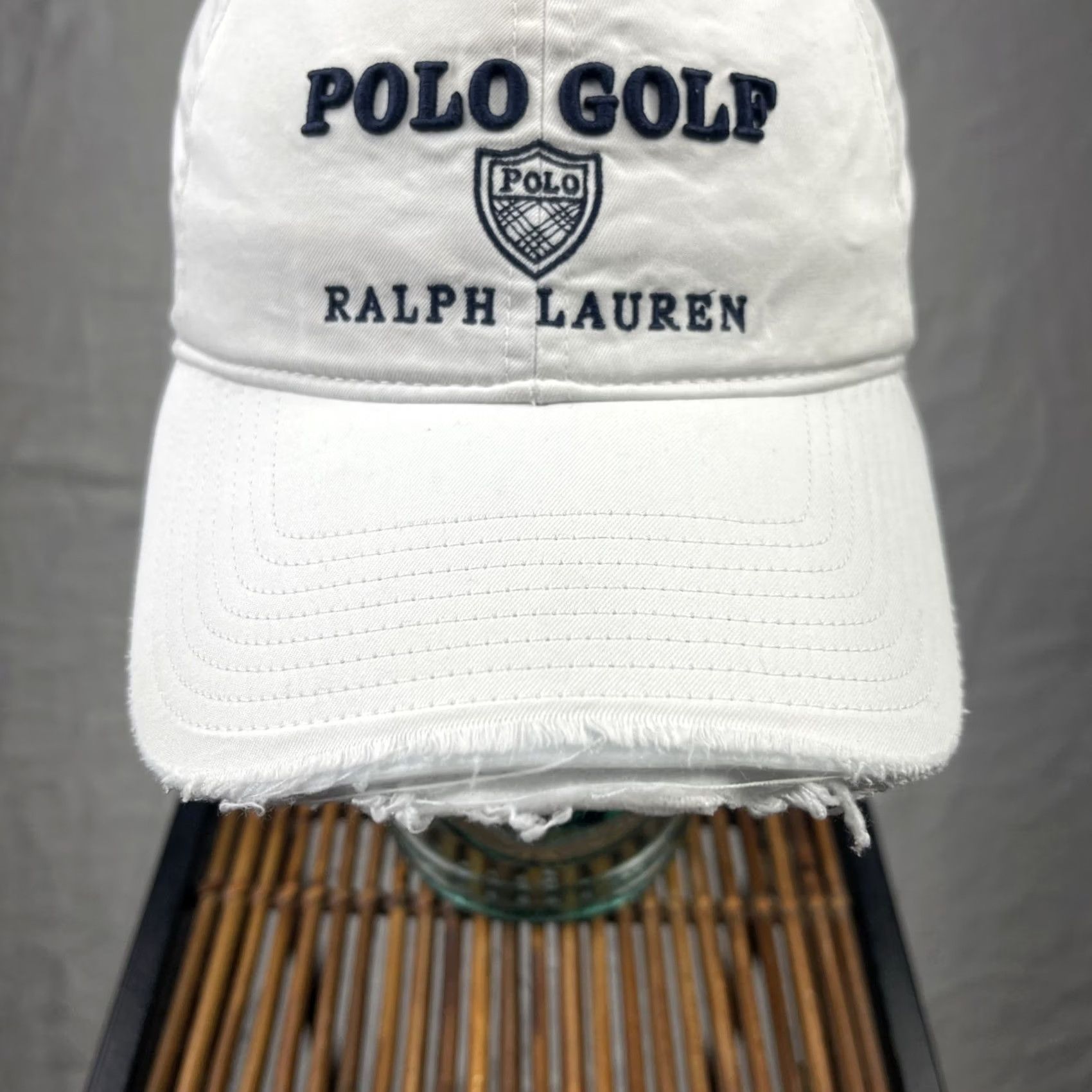 Polo Ralph Lauren Polo Ralph Lauren Hat Cap Mens Strap White Pelican Hill Golf Club Distressed Cap Size US M / EU 48-50 / 2 - 4 Thumbnail