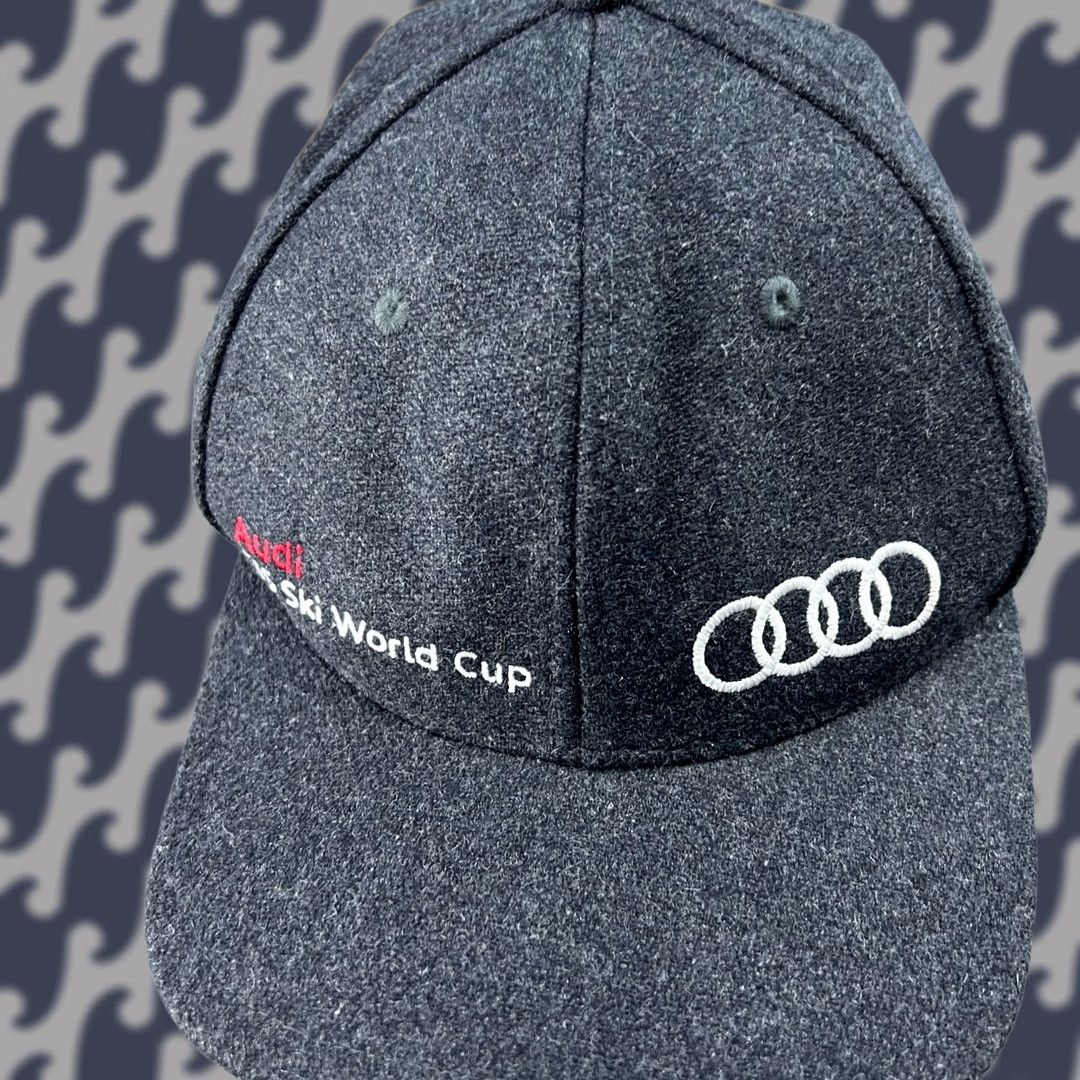 Vintage Audi Ski World Cup Cap One Size Adjustable Wool blend Gray FIS Fleece Hat Size US M / EU 48-50 / 2 - 1 Thumbnail